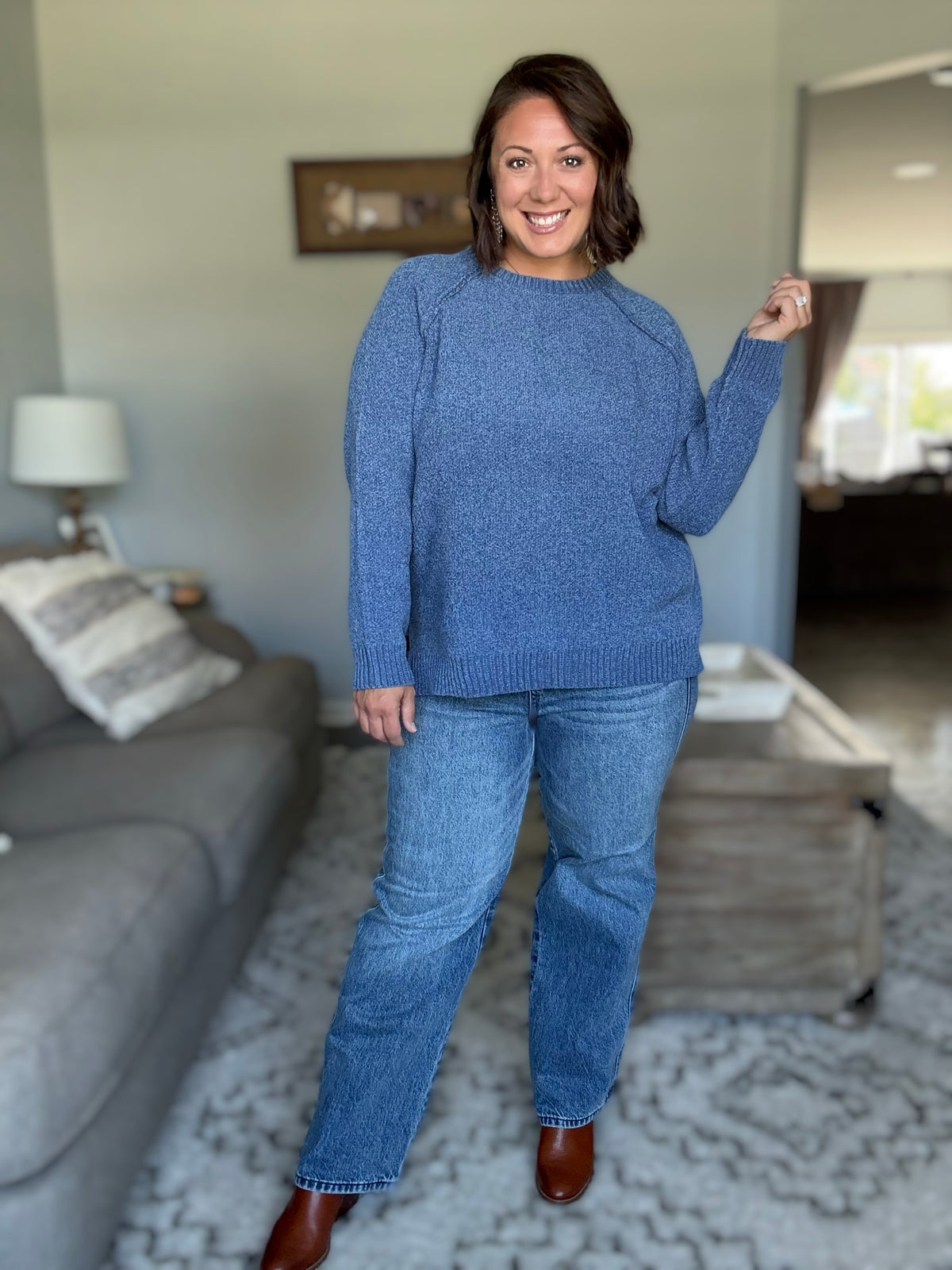 Carlie High Waist Straight Jean in Everyday Indigo
