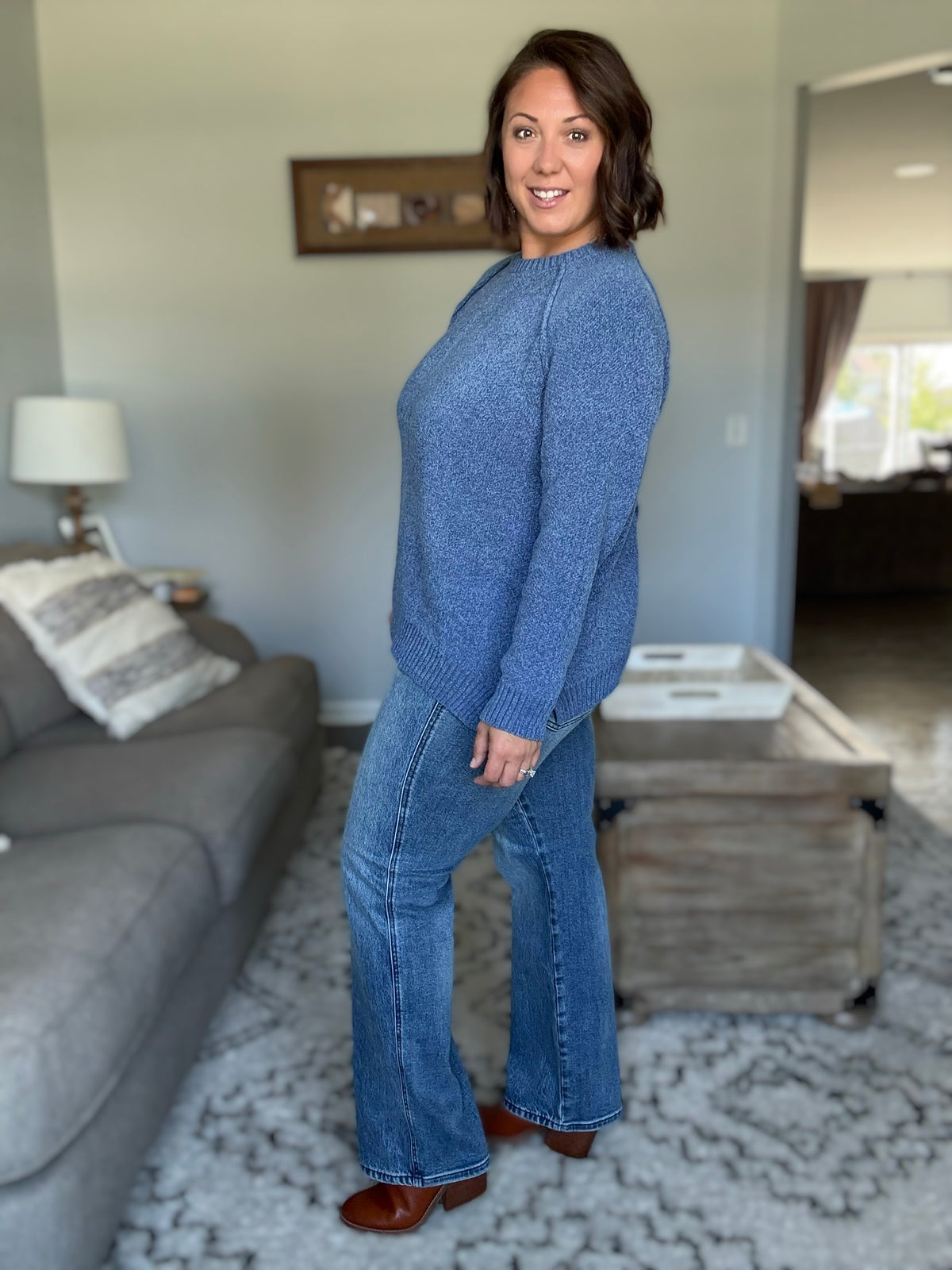 Carlie High Waist Straight Jean in Everyday Indigo