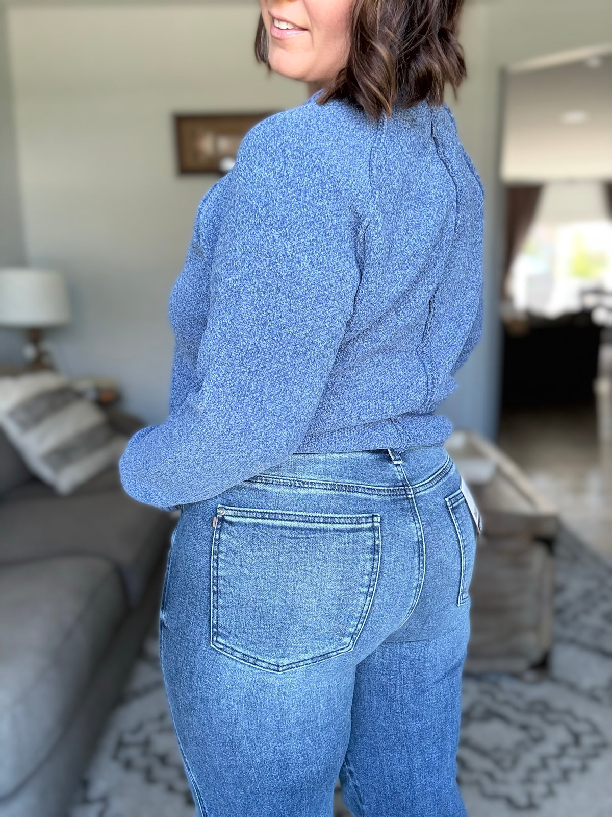 Carlie High Waist Straight Jean in Everyday Indigo