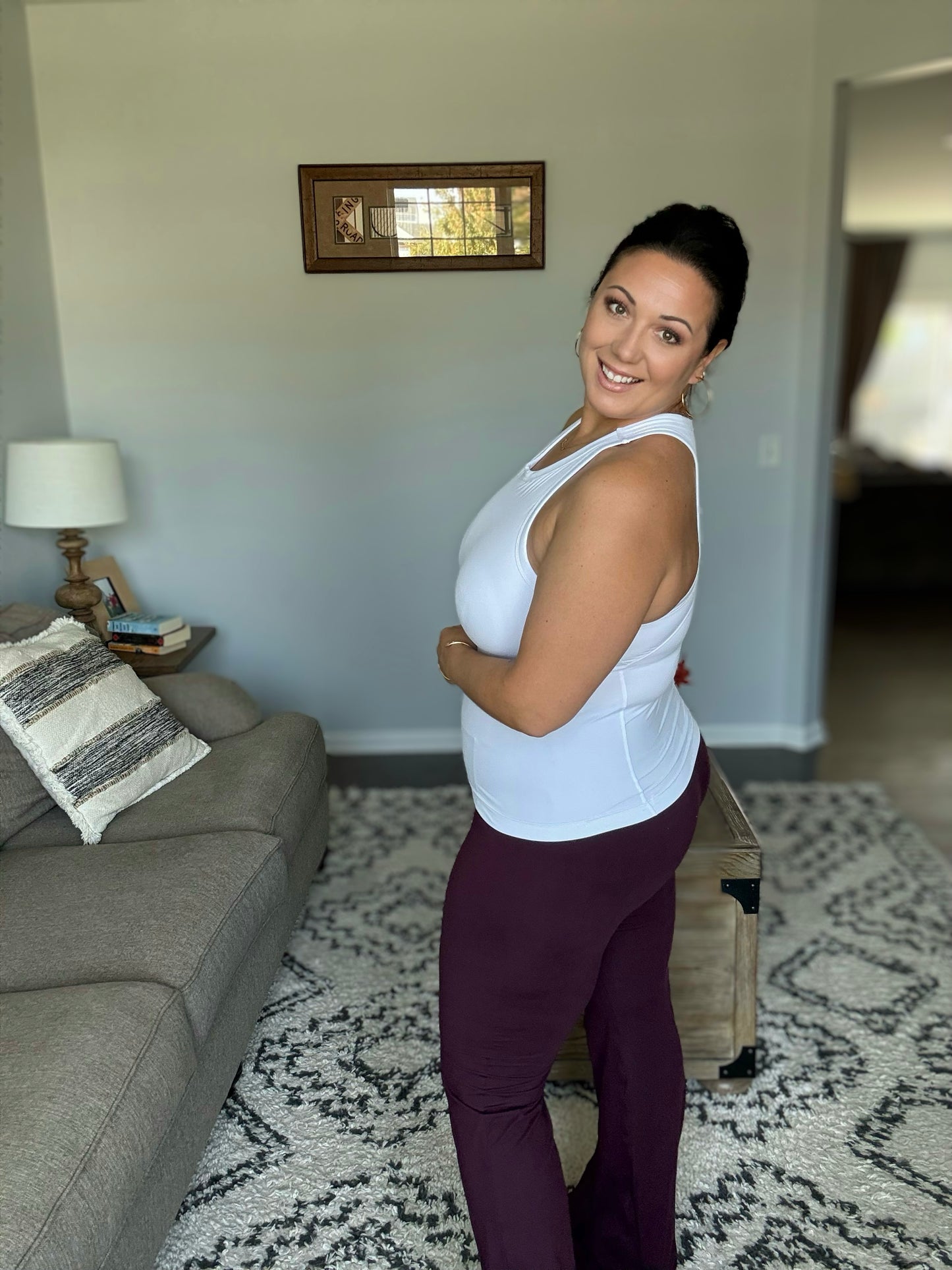 Stamina Stride Flare Leggings in Cassis