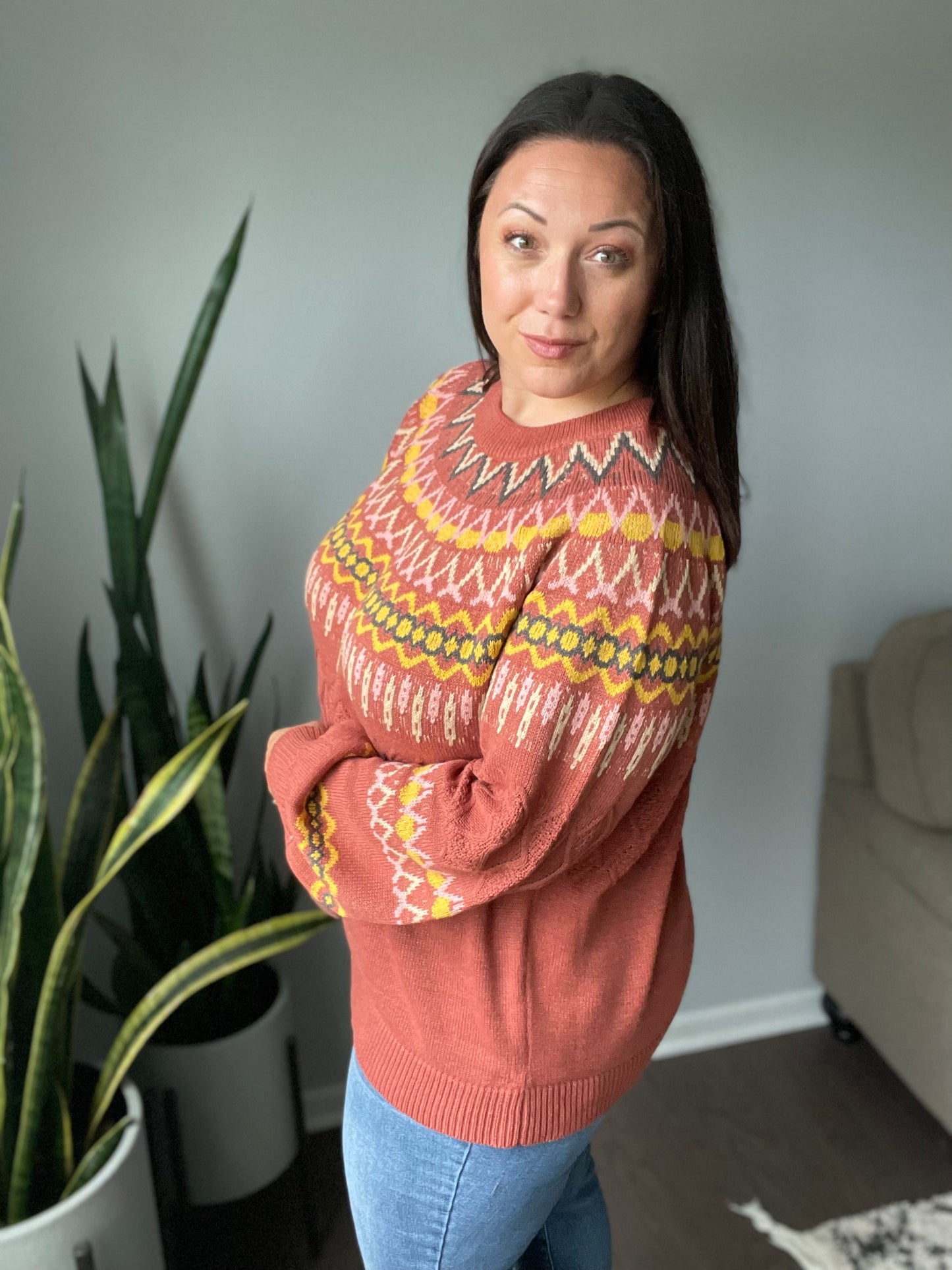 Cozy Chalet Fair Isle Sweater