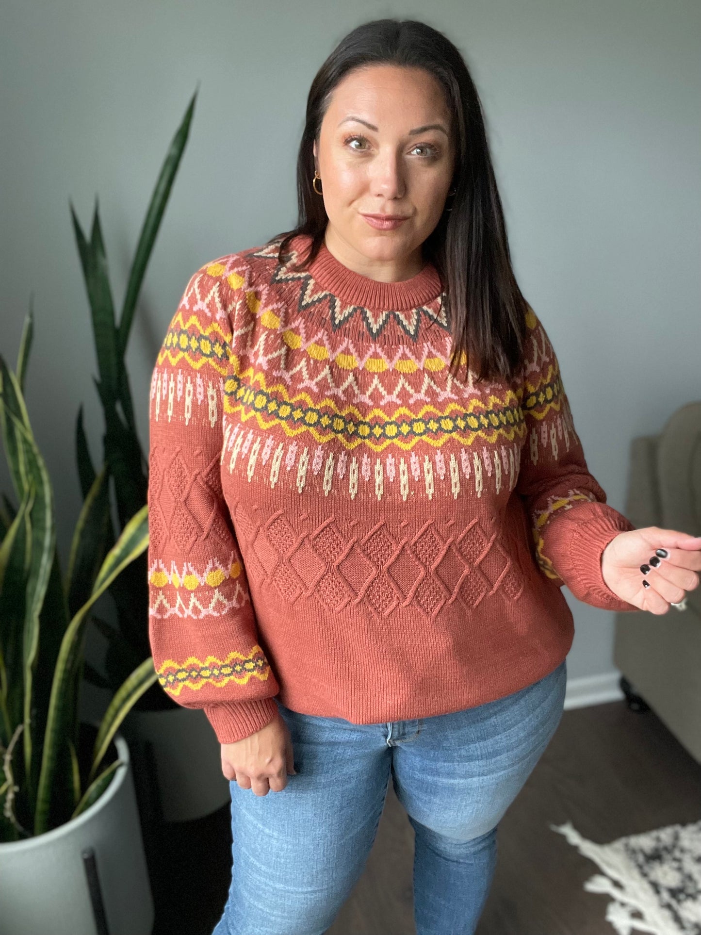 Cozy Chalet Fair Isle Sweater