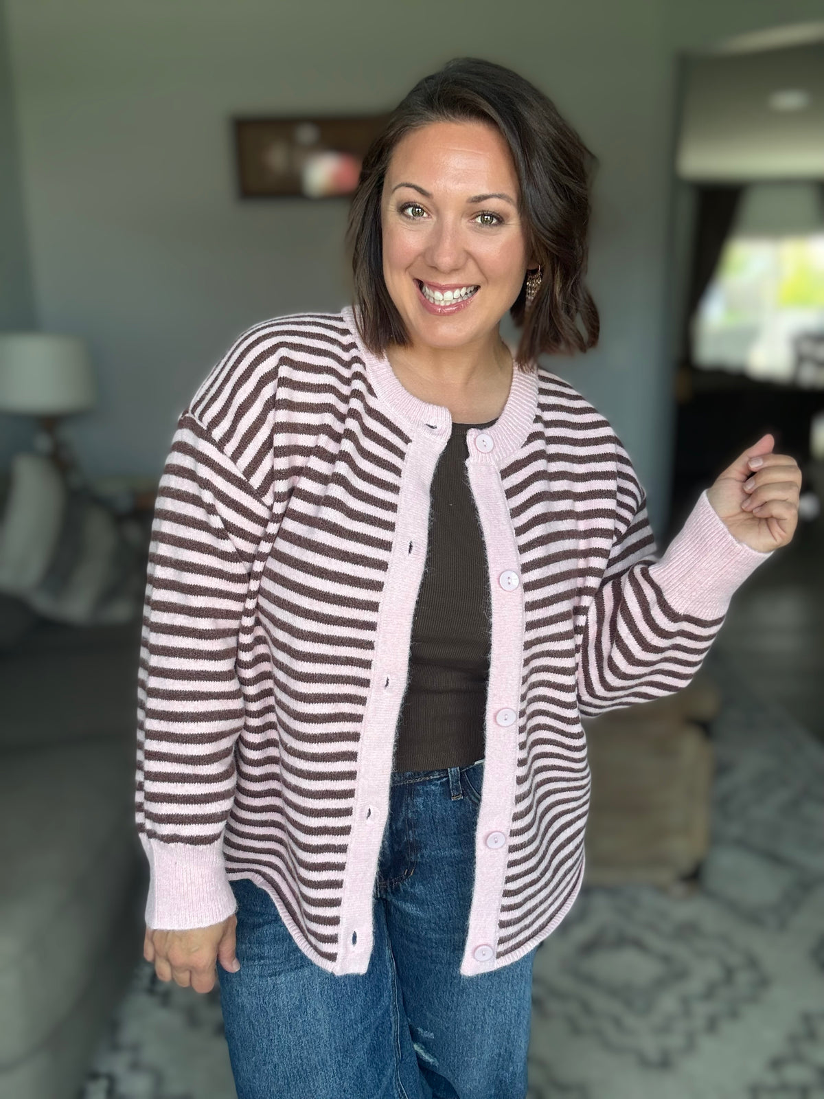 Cozy Coquette Button Down Cardigan