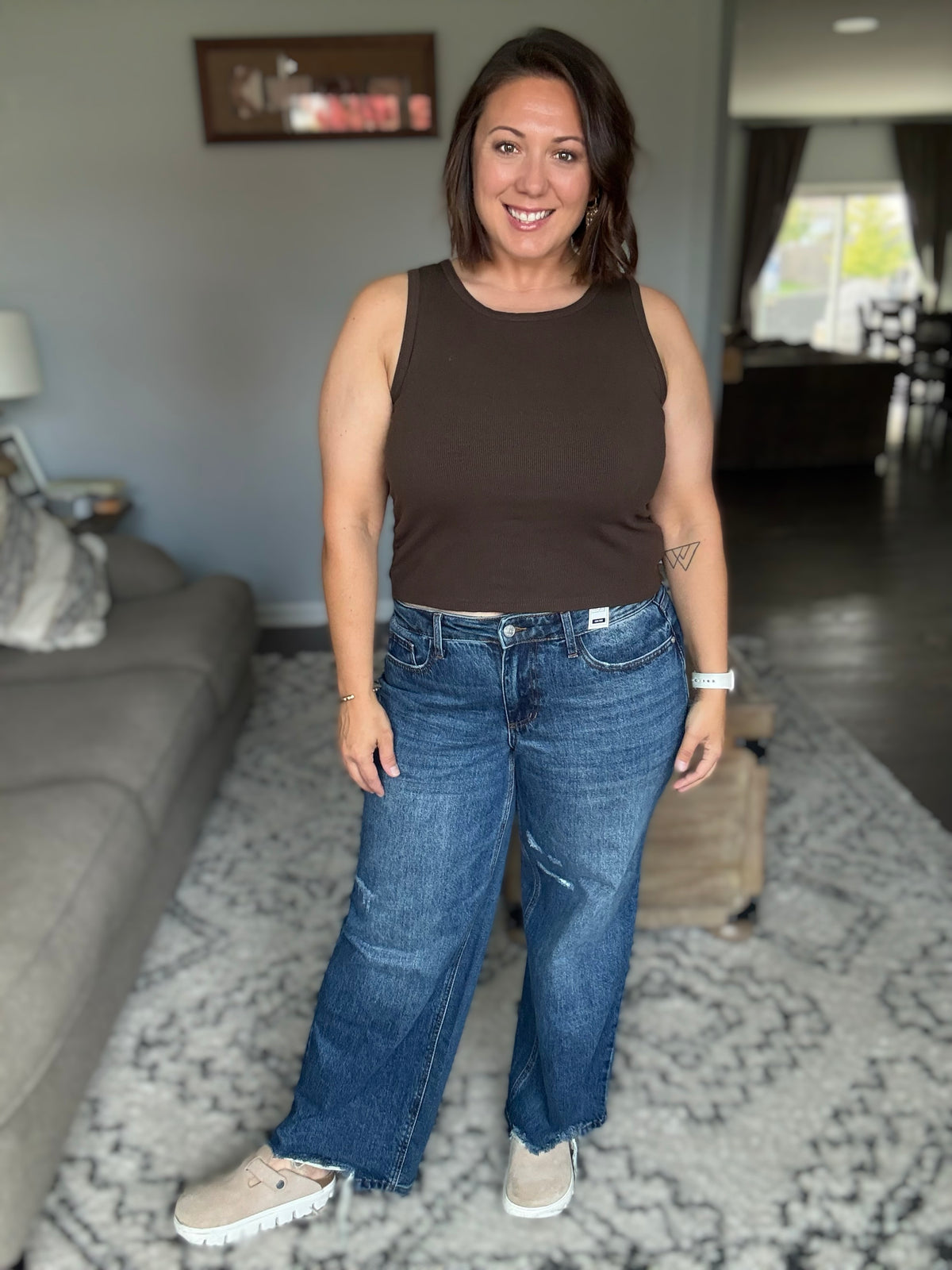 Kaiya Low Rise Wilhelmina Rigid Magic Baggy Jean with Bandana Loop
