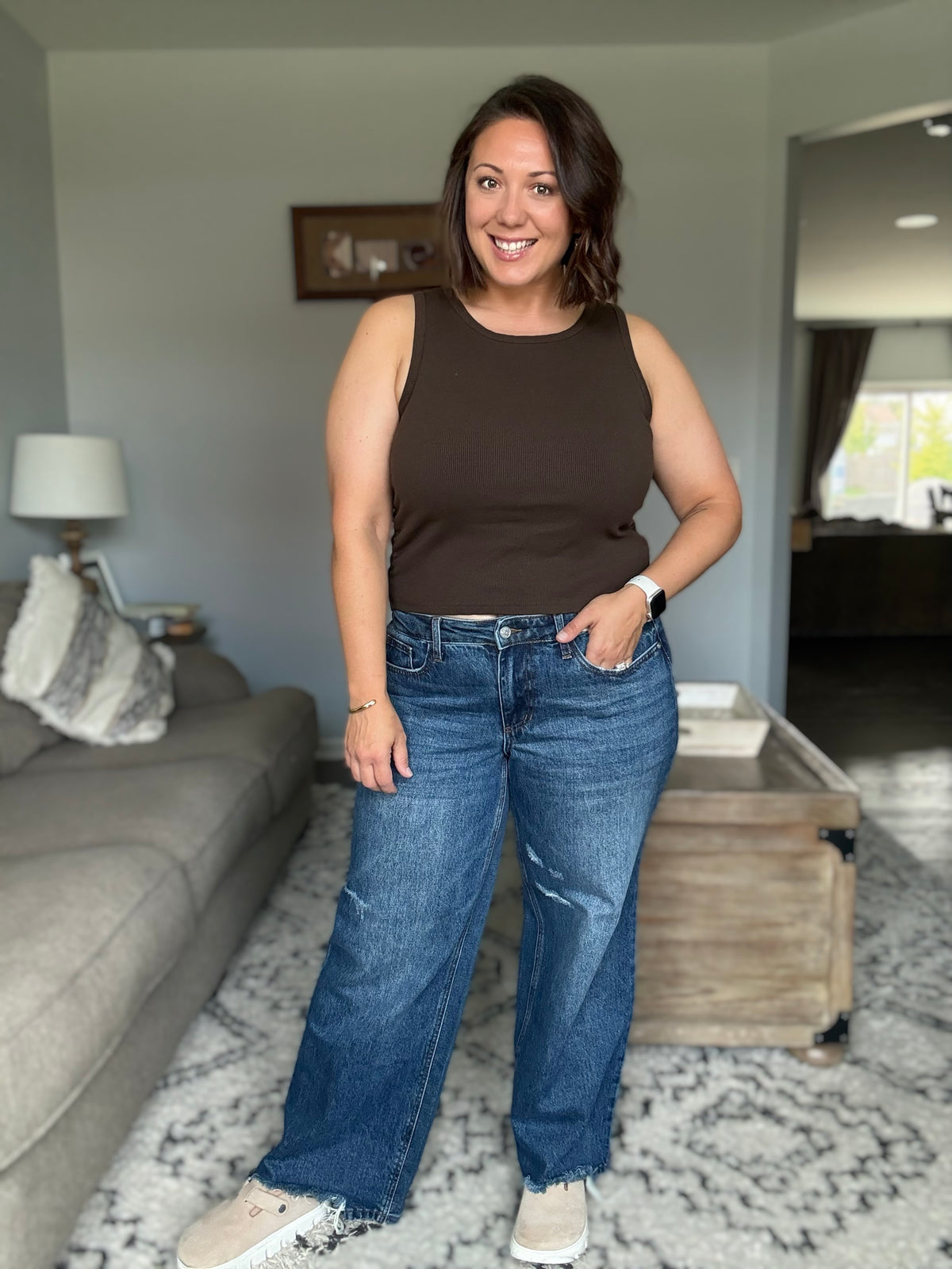 Kaiya Low Rise Wilhelmina Rigid Magic Baggy Jean with Bandana Loop