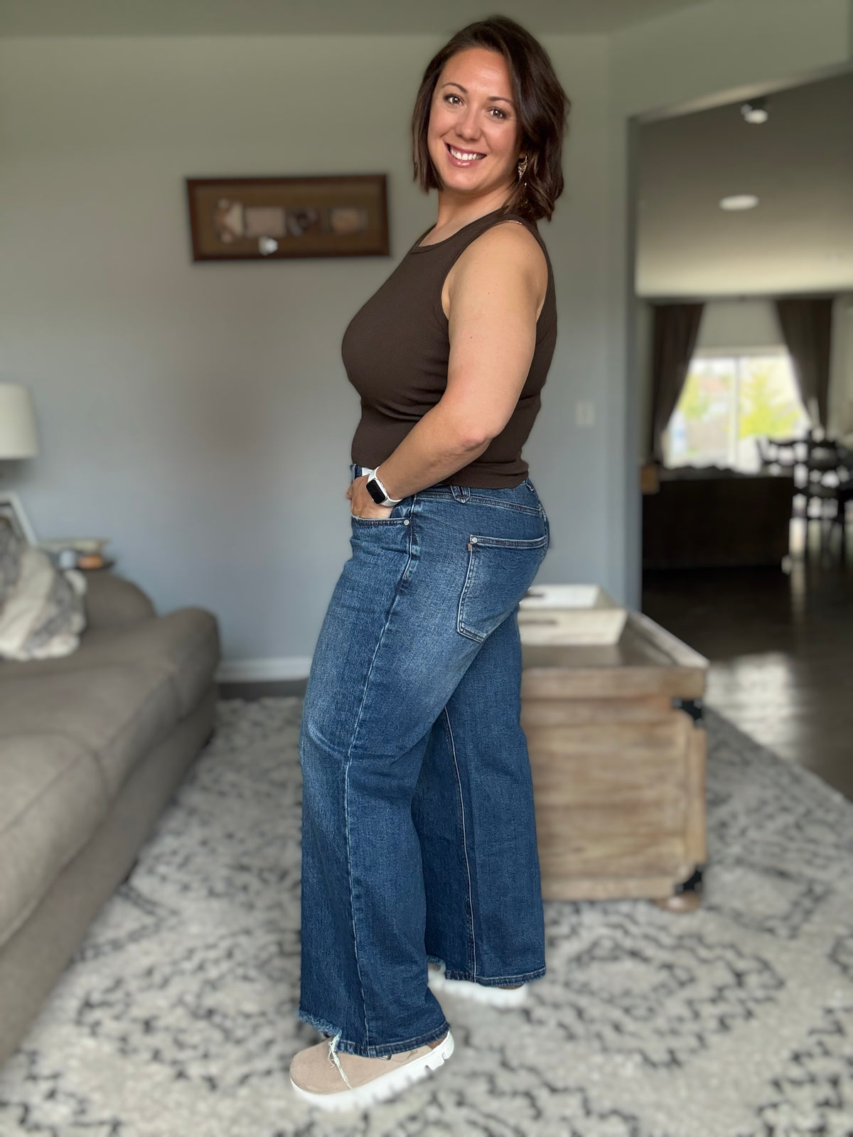 Kaiya Low Rise Wilhelmina Rigid Magic Baggy Jean with Bandana Loop