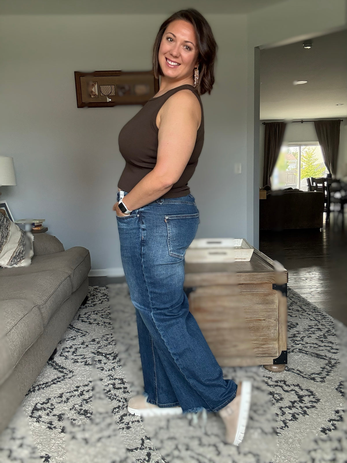 Kaiya Low Rise Wilhelmina Rigid Magic Baggy Jean with Bandana Loop