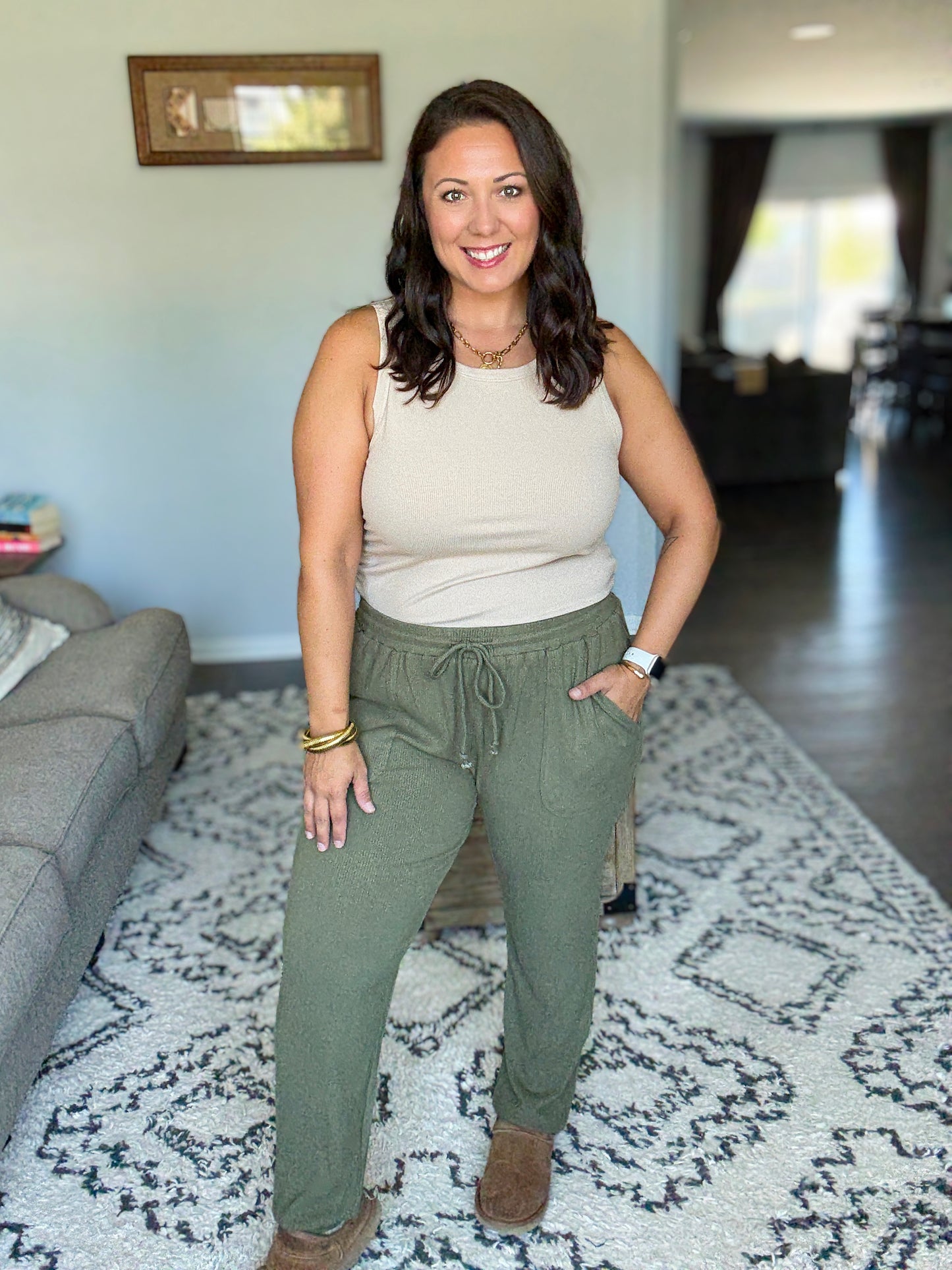 Michelle Mae  Corrine Joggers - Olive