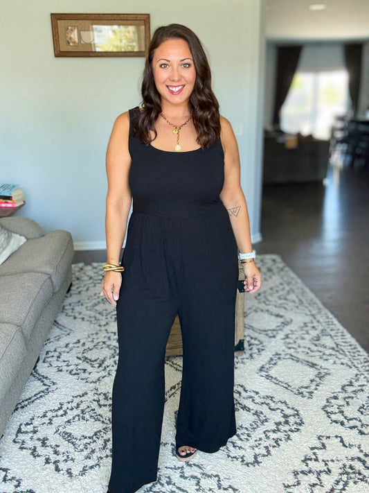 Michelle Mae Paige Jumpsuit  - Black