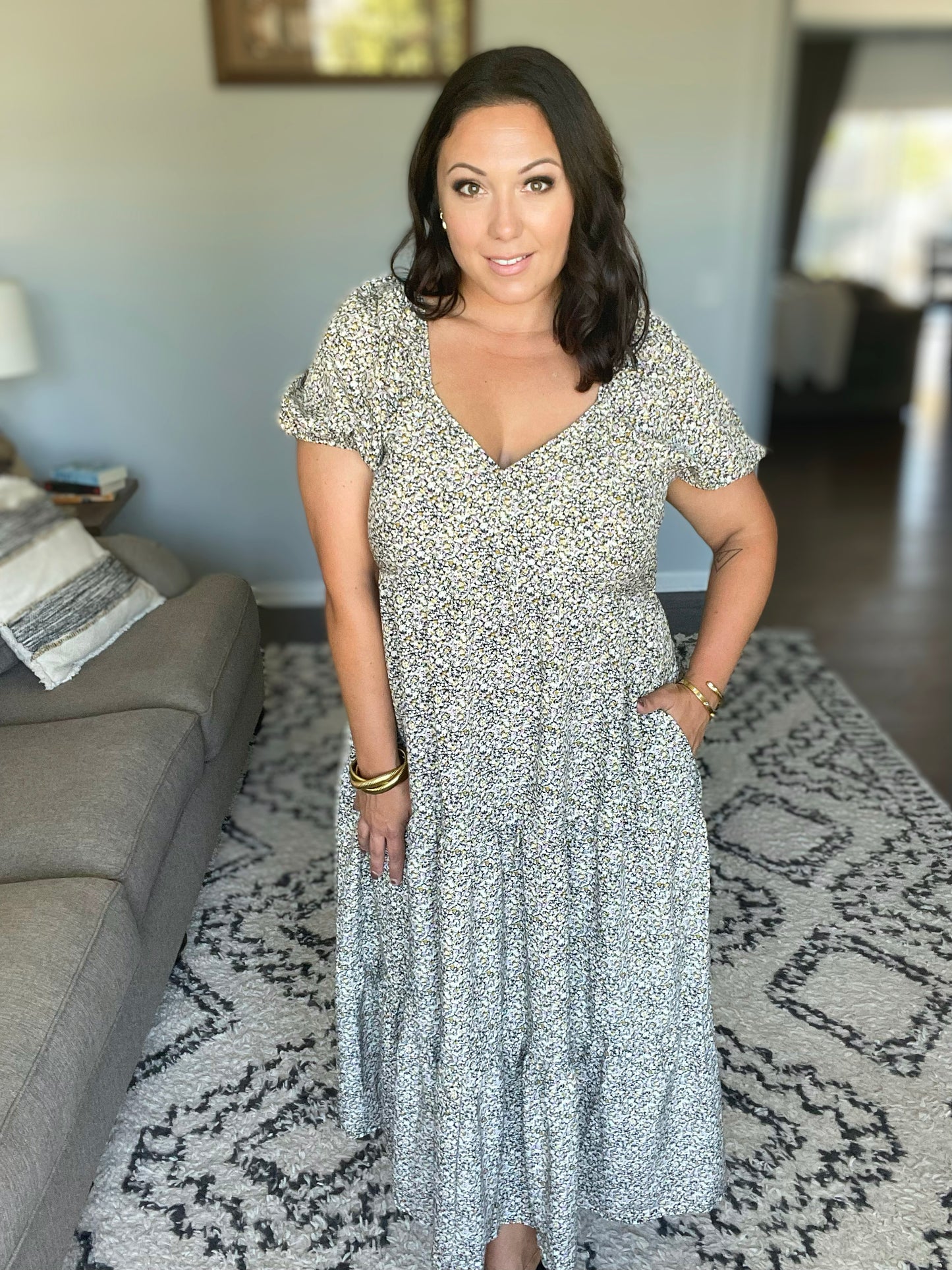 A Moment of Love Balloon Sleeve Dress