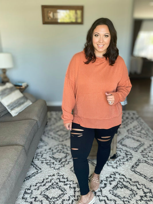 The Last Distressed Leggings You'll Ever Need in Black