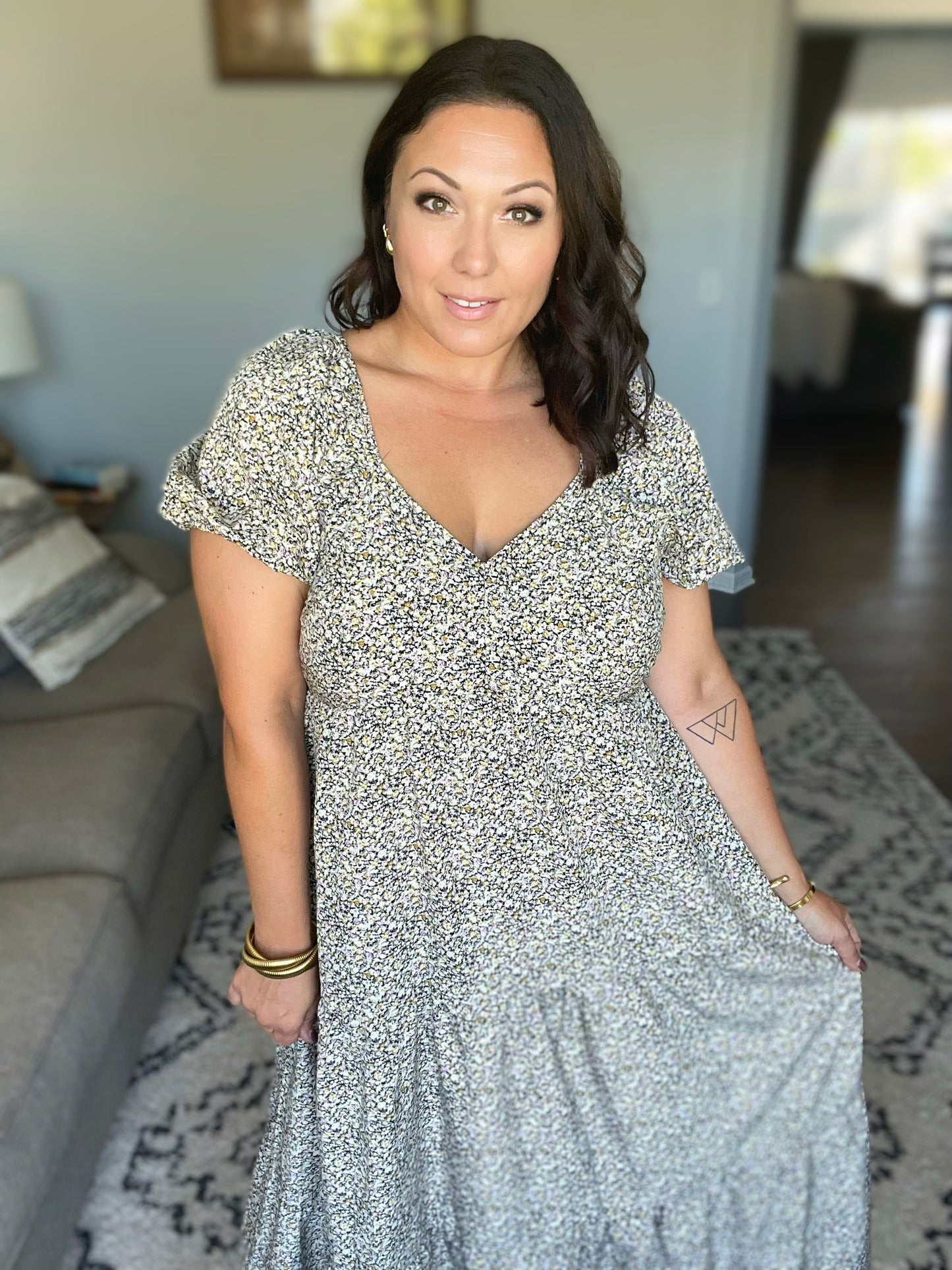 A Moment of Love Balloon Sleeve Dress