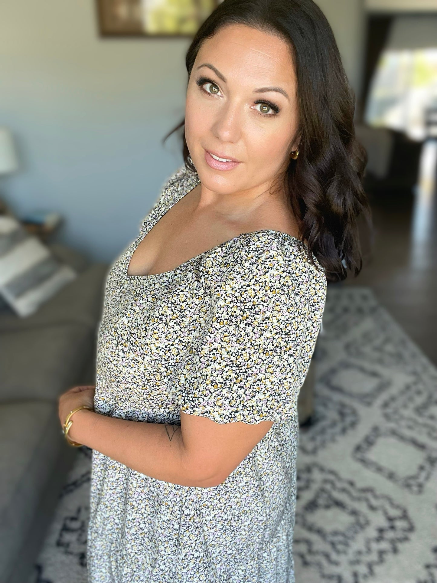 A Moment of Love Balloon Sleeve Dress