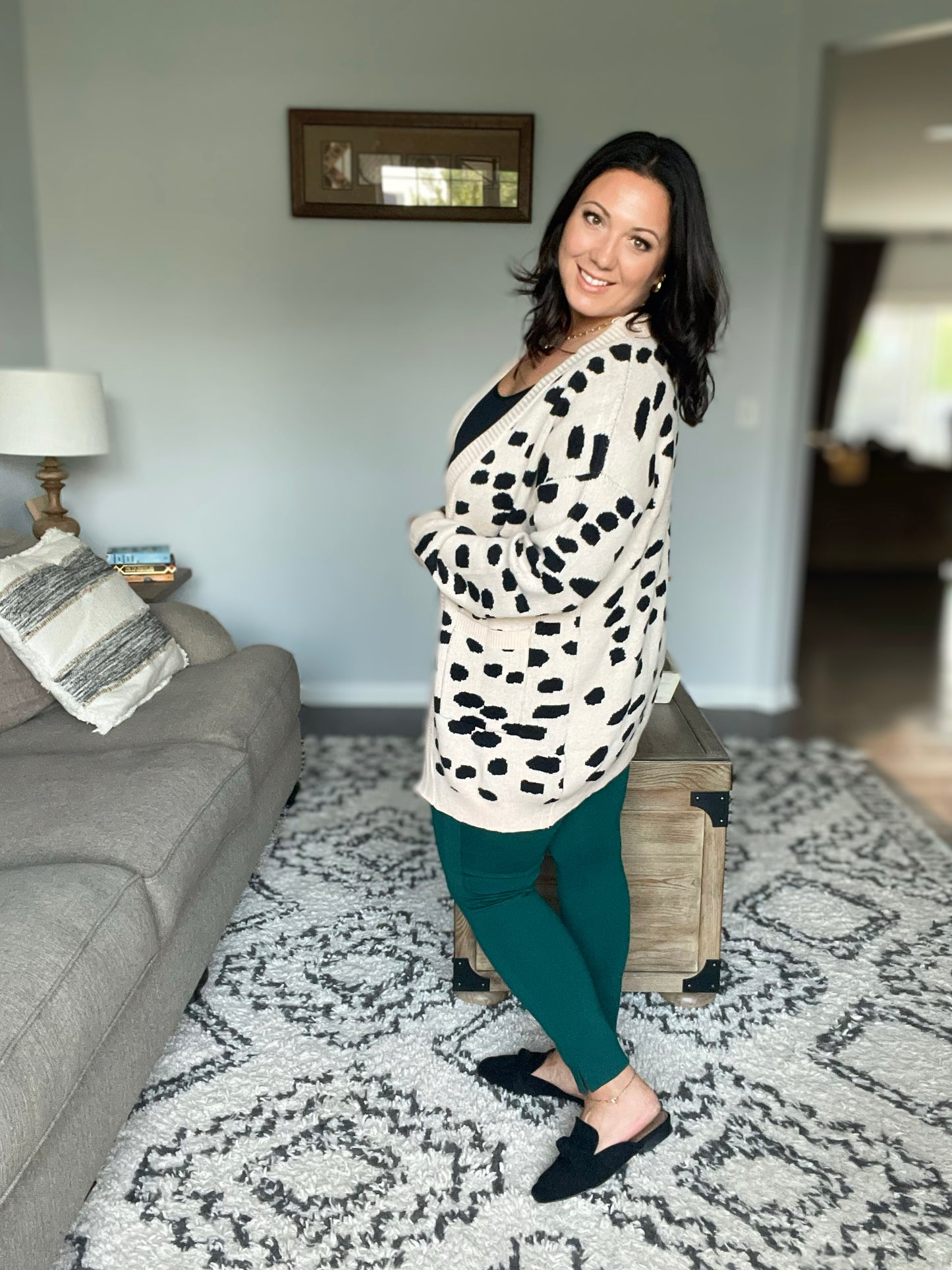 Magic Ankle Crop Skinny Pants in Hunter Green