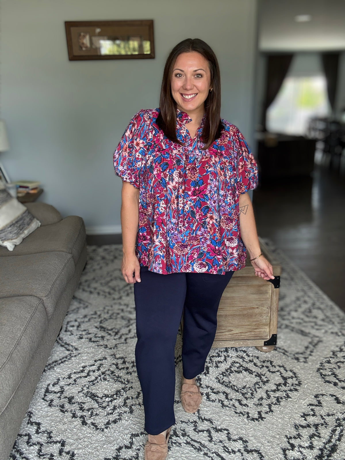 Blooming Beautifully Floral Puff Sleeve Top