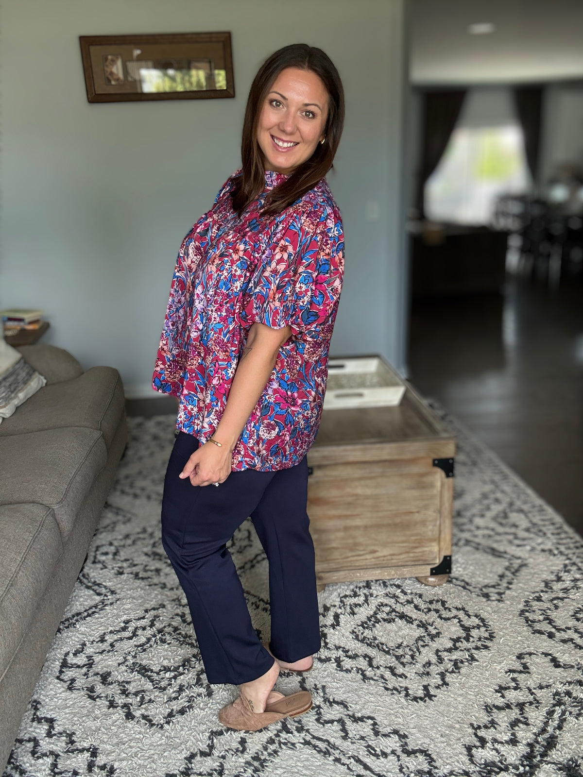 Blooming Beautifully Floral Puff Sleeve Top