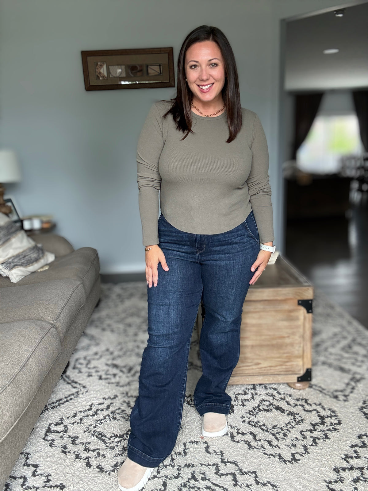 Marty High Waist Trouser Wide Leg Judy Blue Jeans