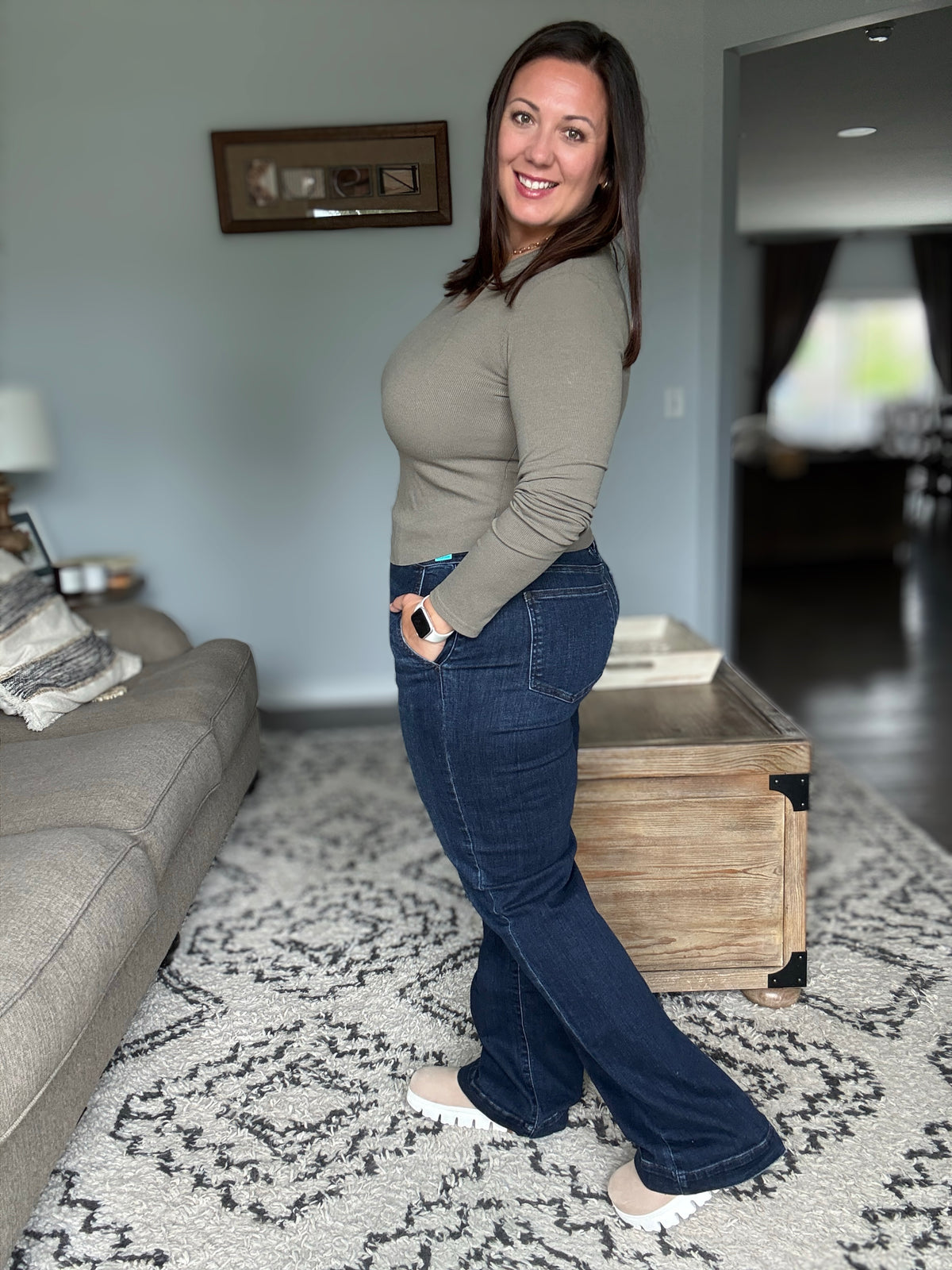 Marty High Waist Trouser Wide Leg Judy Blue Jeans