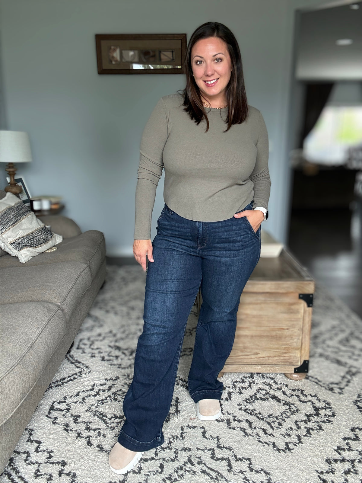 Marty High Waist Trouser Wide Leg Judy Blue Jeans