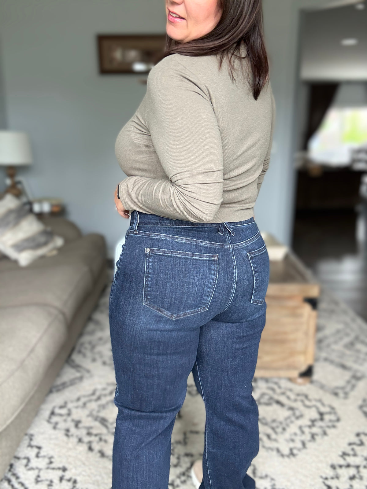 Marty High Waist Trouser Wide Leg Judy Blue Jeans