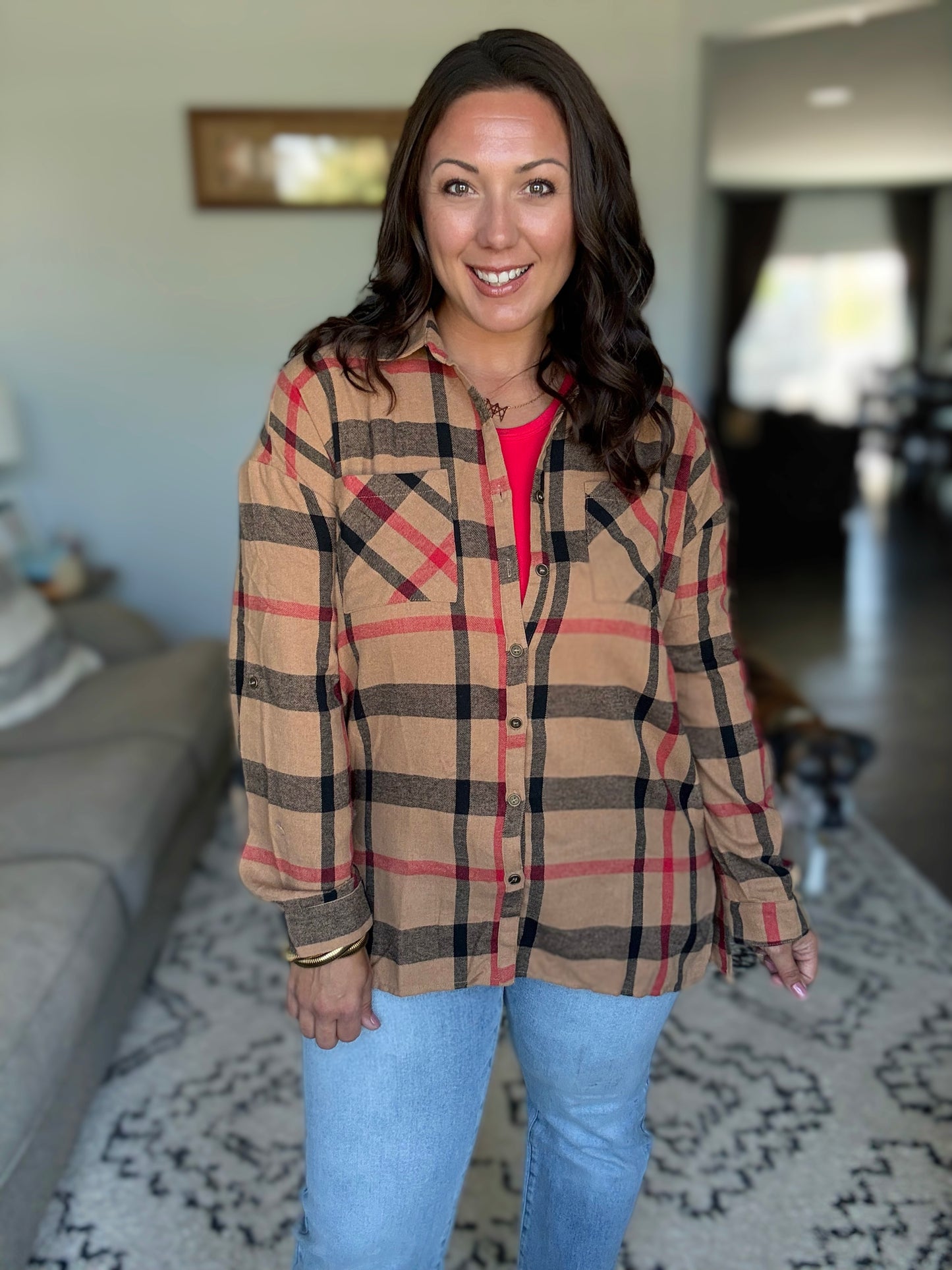 Is It Really Oversized Plaid Button Up
