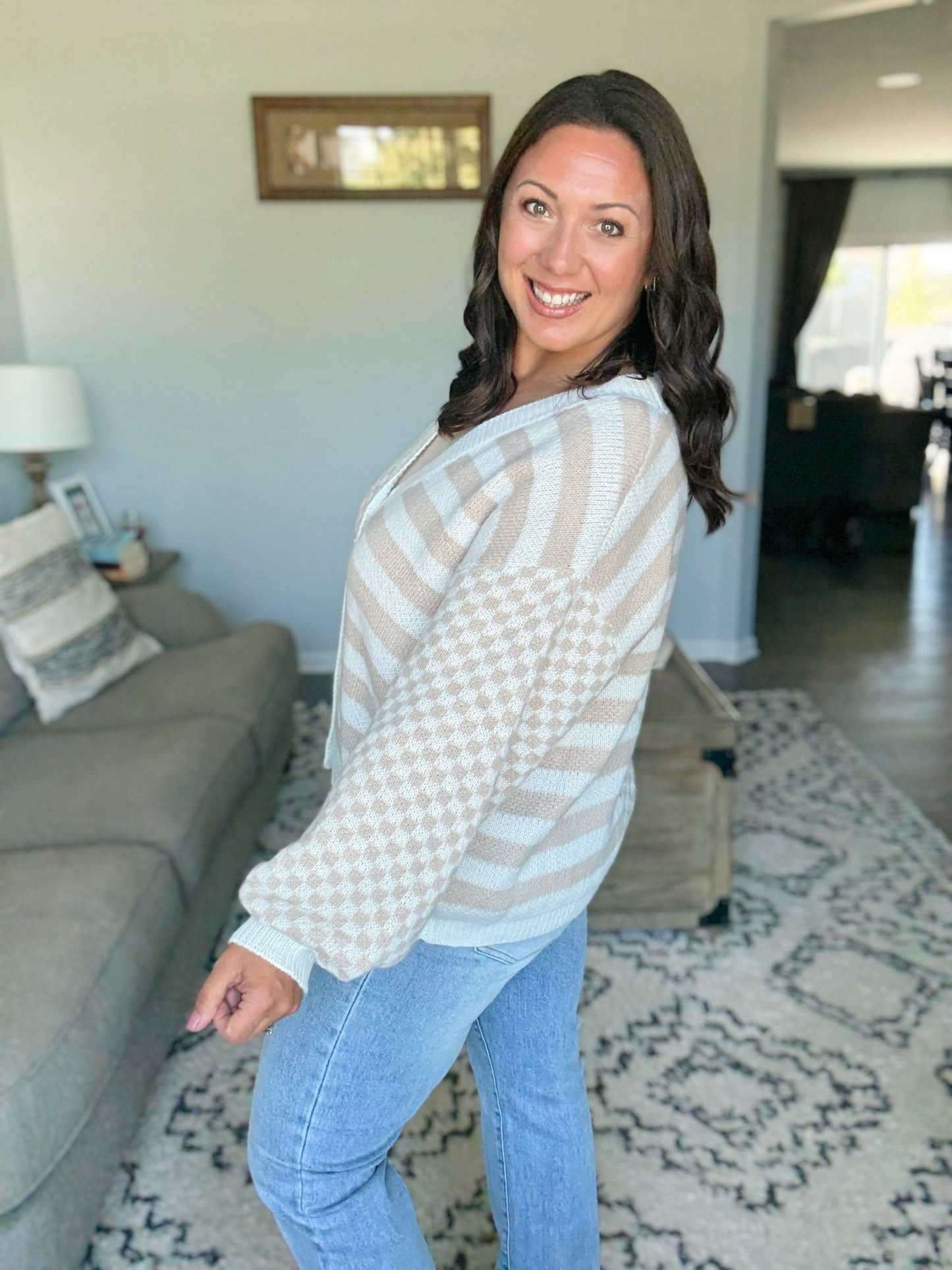 Check That Line Cardigan