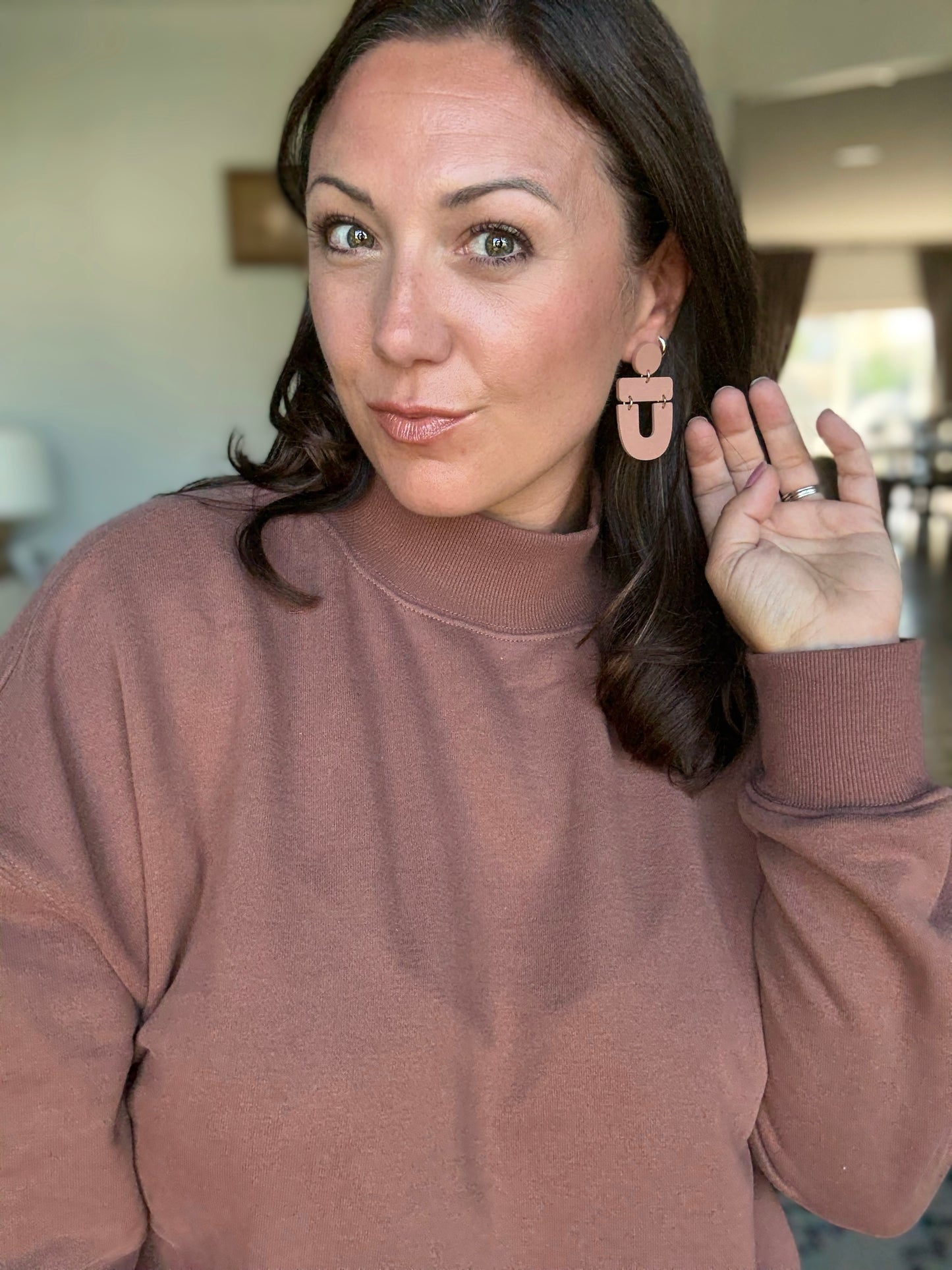 Dreamboat Earrings in Brown