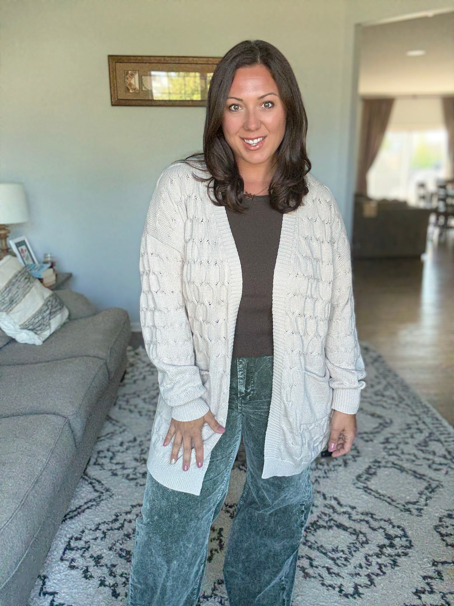 Laugh Airily Cable Knit Cardigan