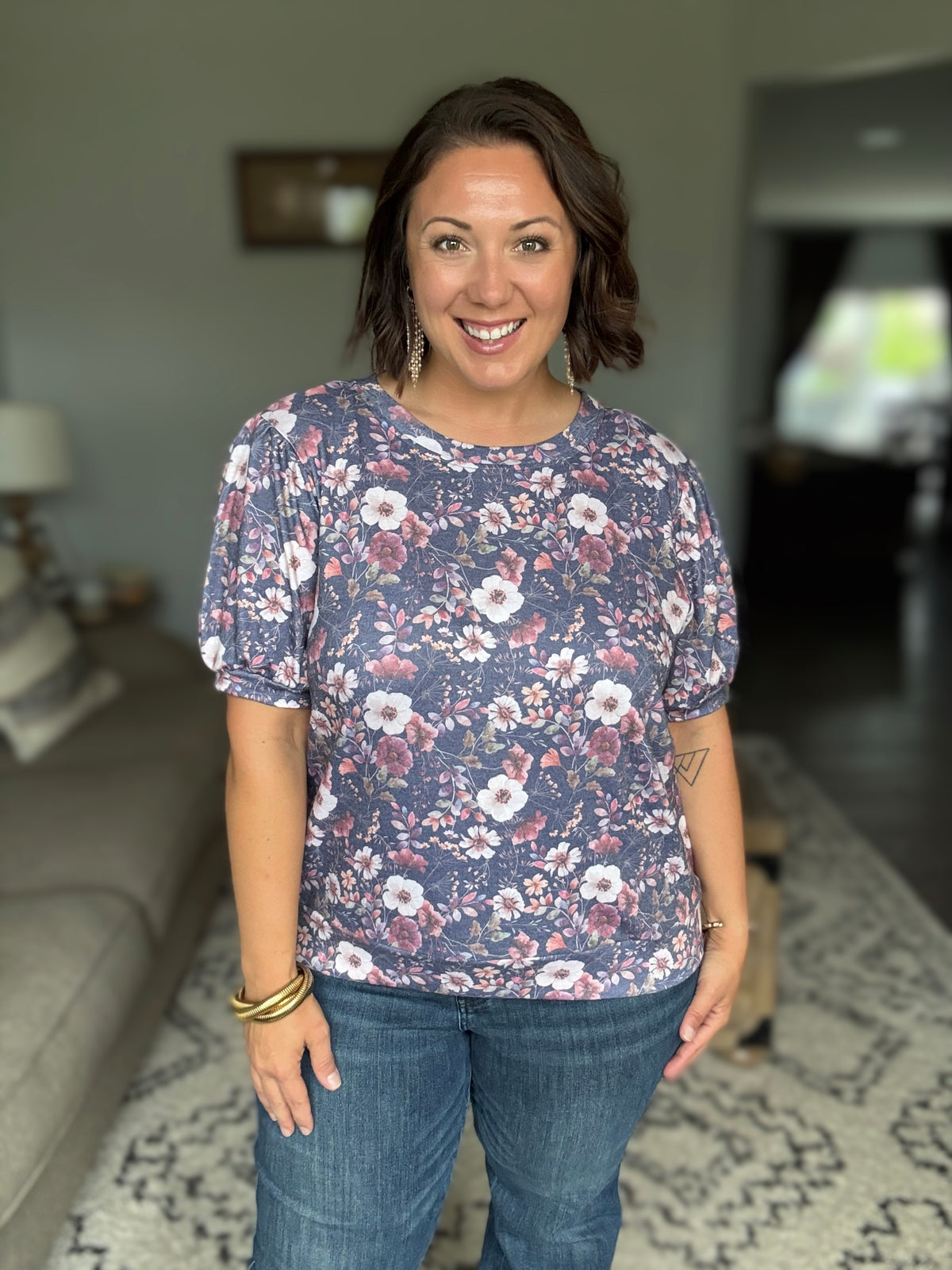 Michelle Mae Katie Cozy Top - Blushwood Floral