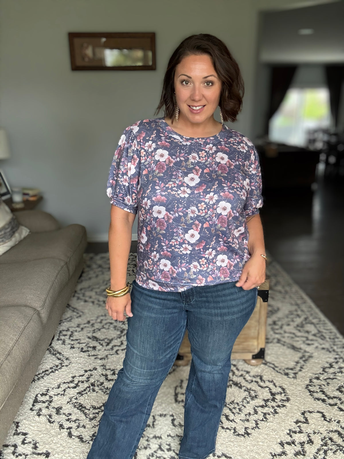Michelle Mae Katie Cozy Top - Blushwood Floral