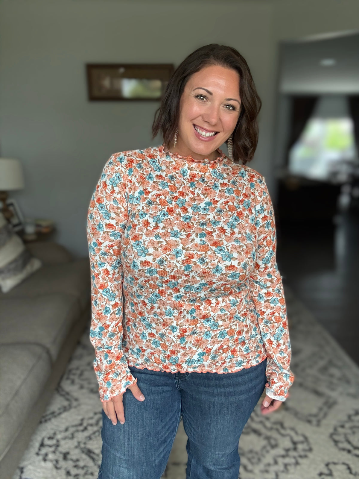 Ivy Garden Floral Long Sleeve Top