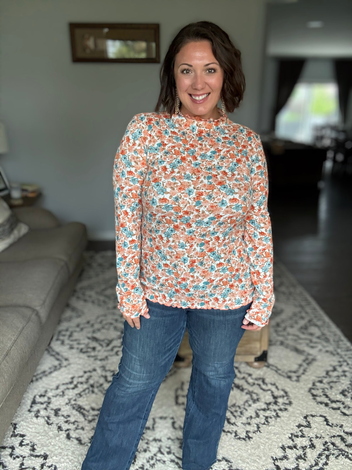 Ivy Garden Floral Long Sleeve Top