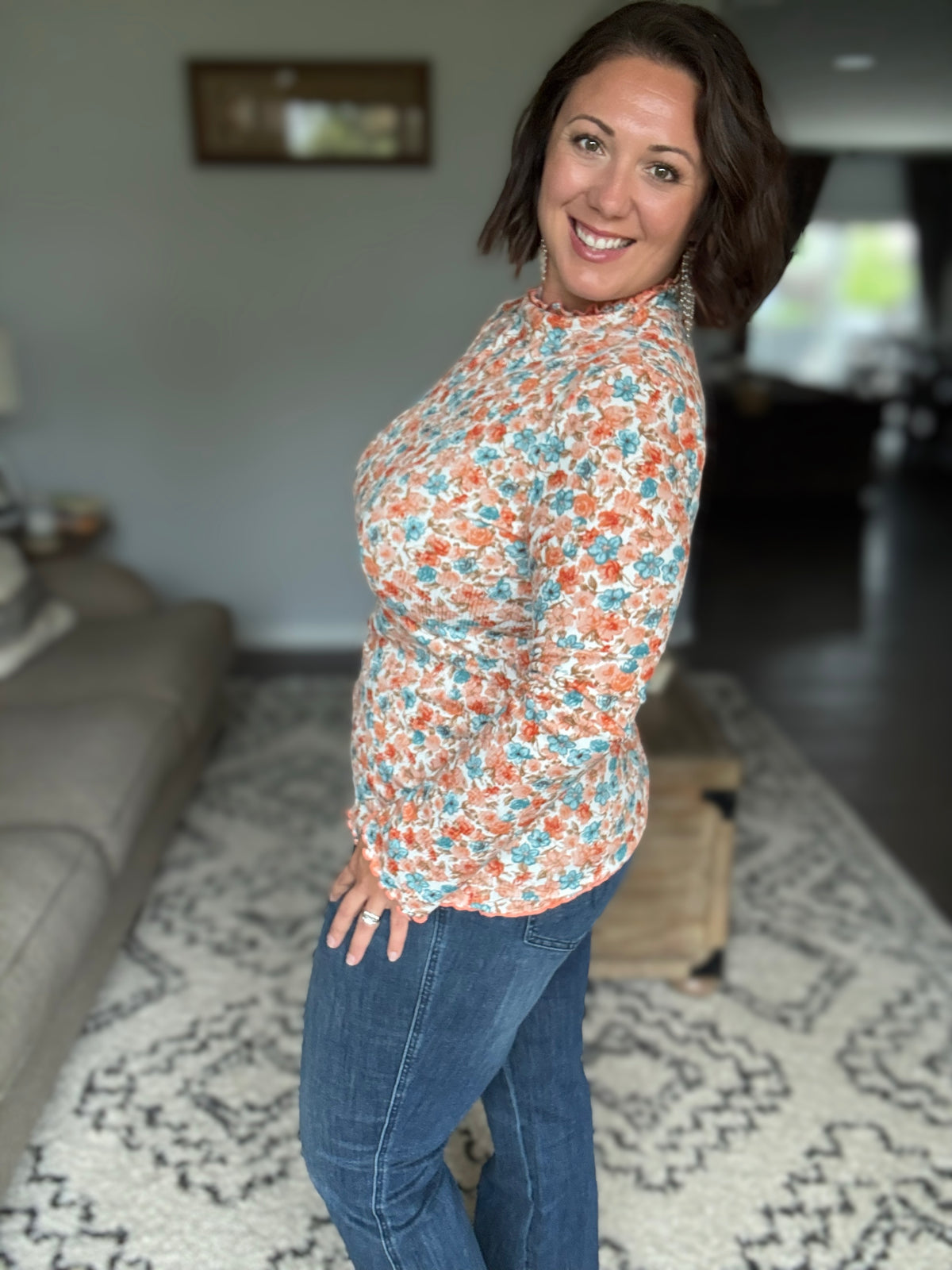 Ivy Garden Floral Long Sleeve Top