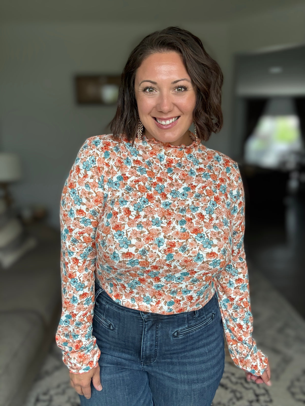 Ivy Garden Floral Long Sleeve Top