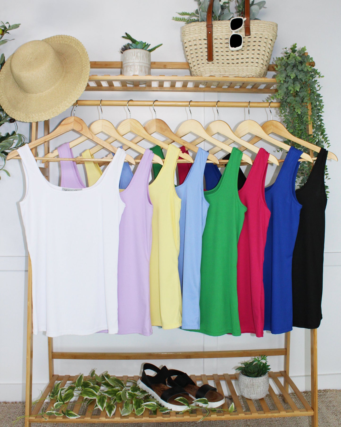 Michelle Mae Rachel Ribbed Tank -  Lavender