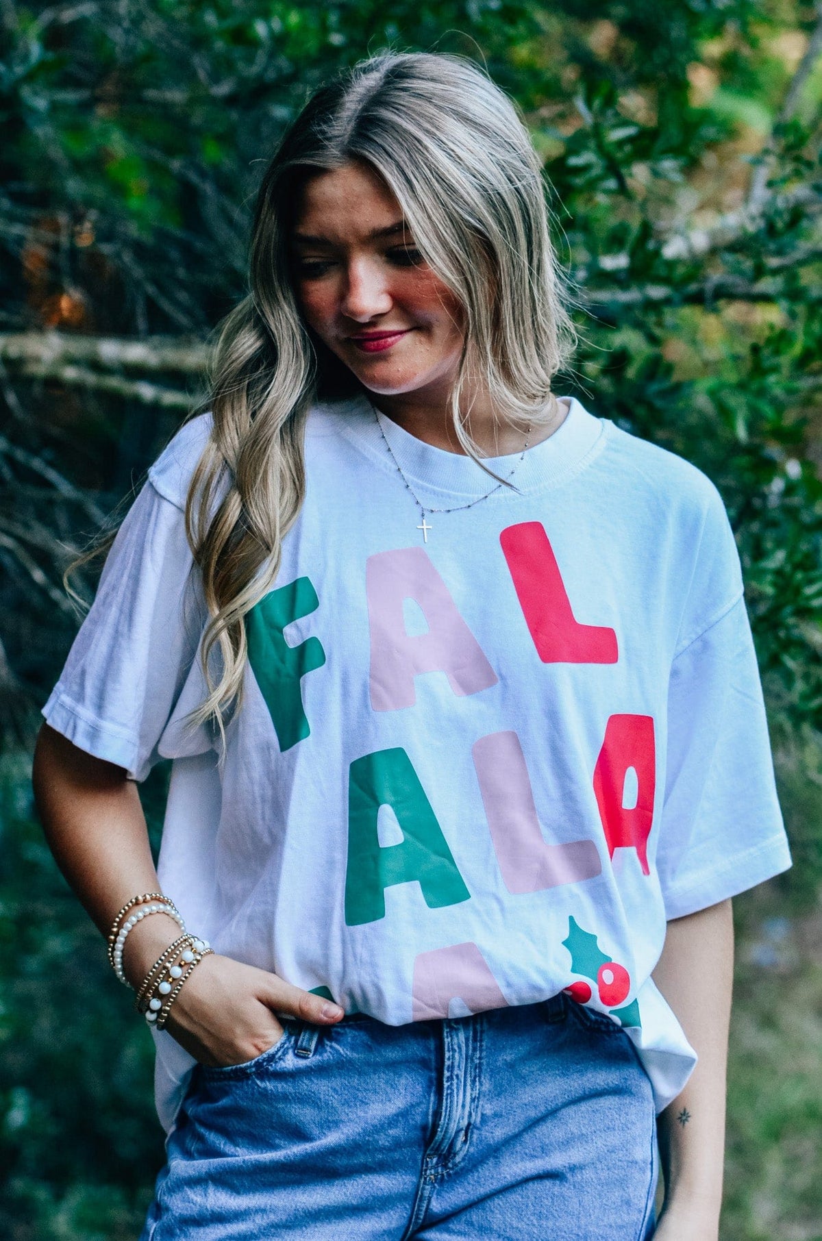 PREORDER FaLaLa White Mock Tee