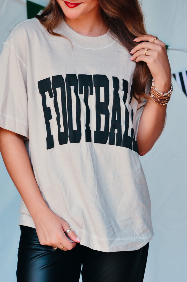 PREORDER: Football Oatmeal Vintage Boxy Tee