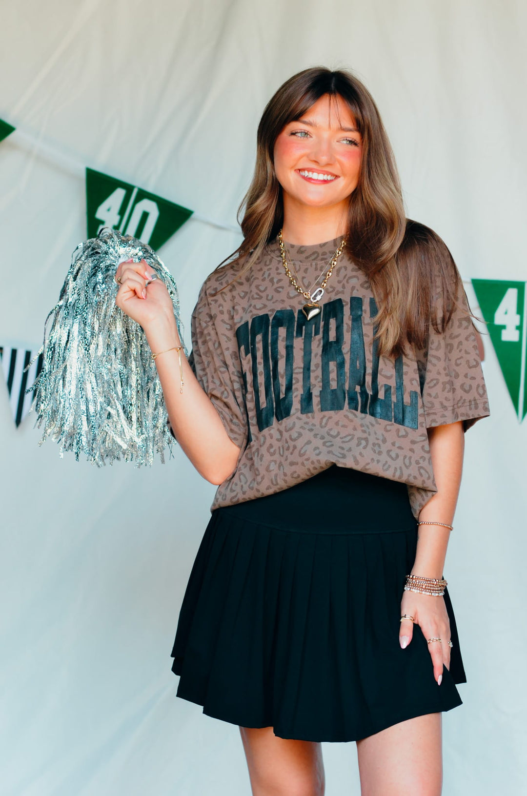 PREORDER: Football Brown Leopard Tee