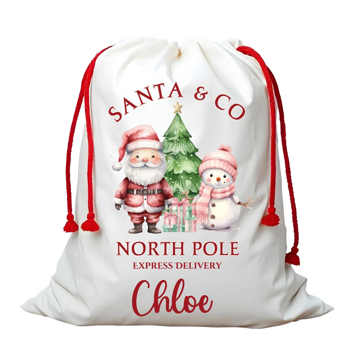 Preorder: Personalized Santa & Snowman Friends Christmas Sack