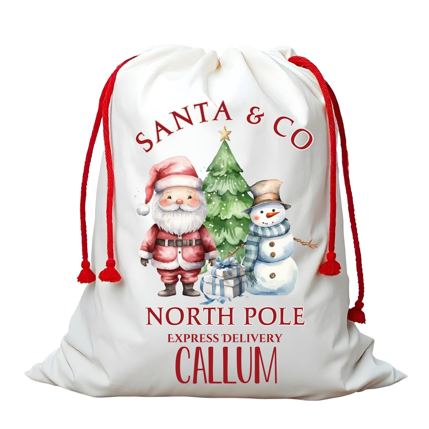 Preorder: Personalized Santa & Snowman Friends Christmas Sack
