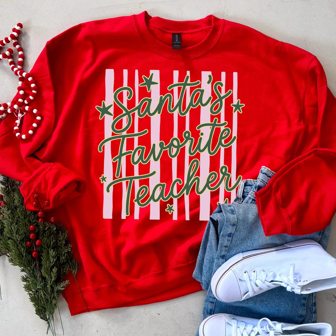 PREORDER: Santa’s Favorite Teacher Tee or Sweatshirt
