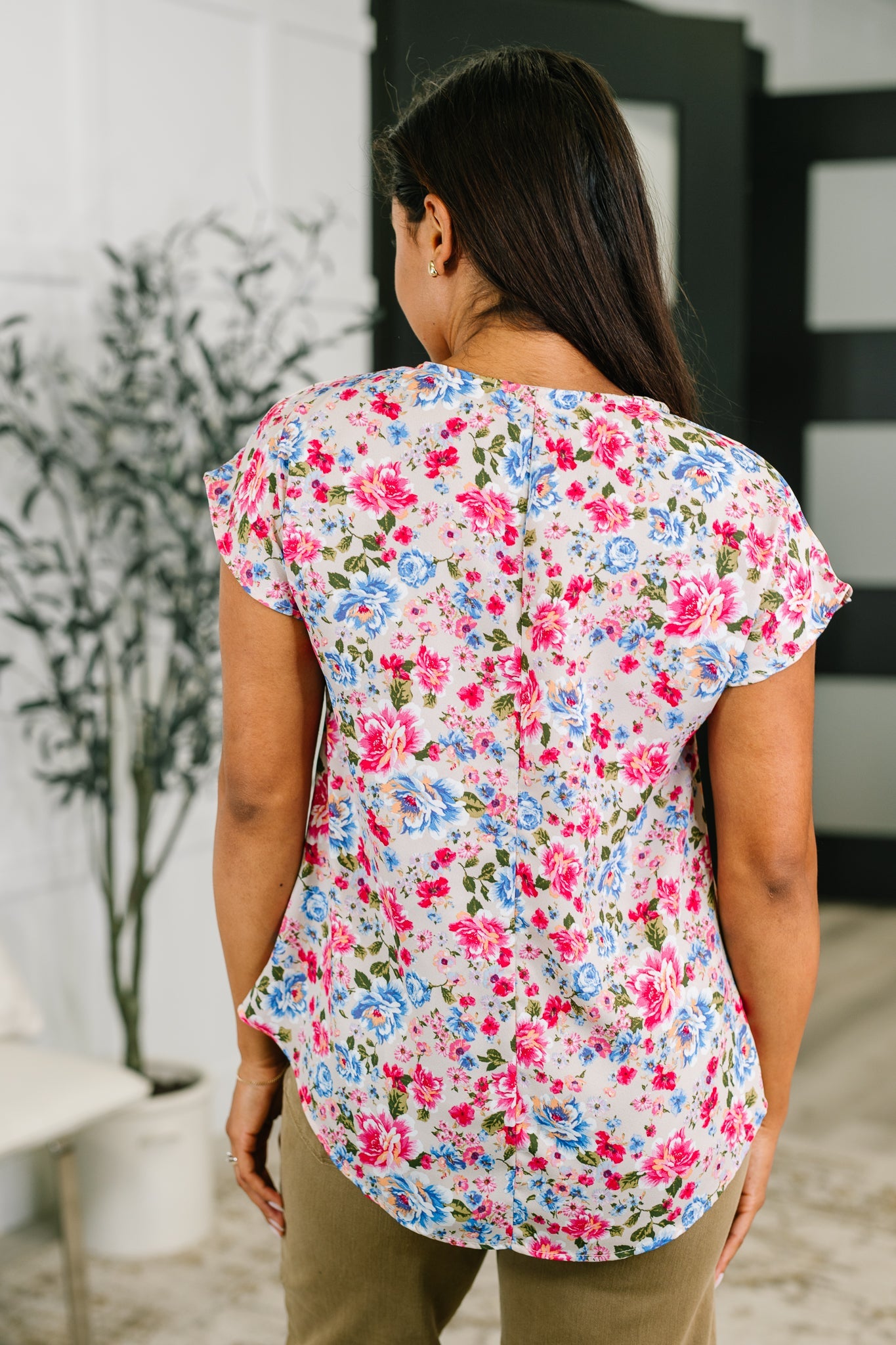 Summer Air Floral Print Blouse