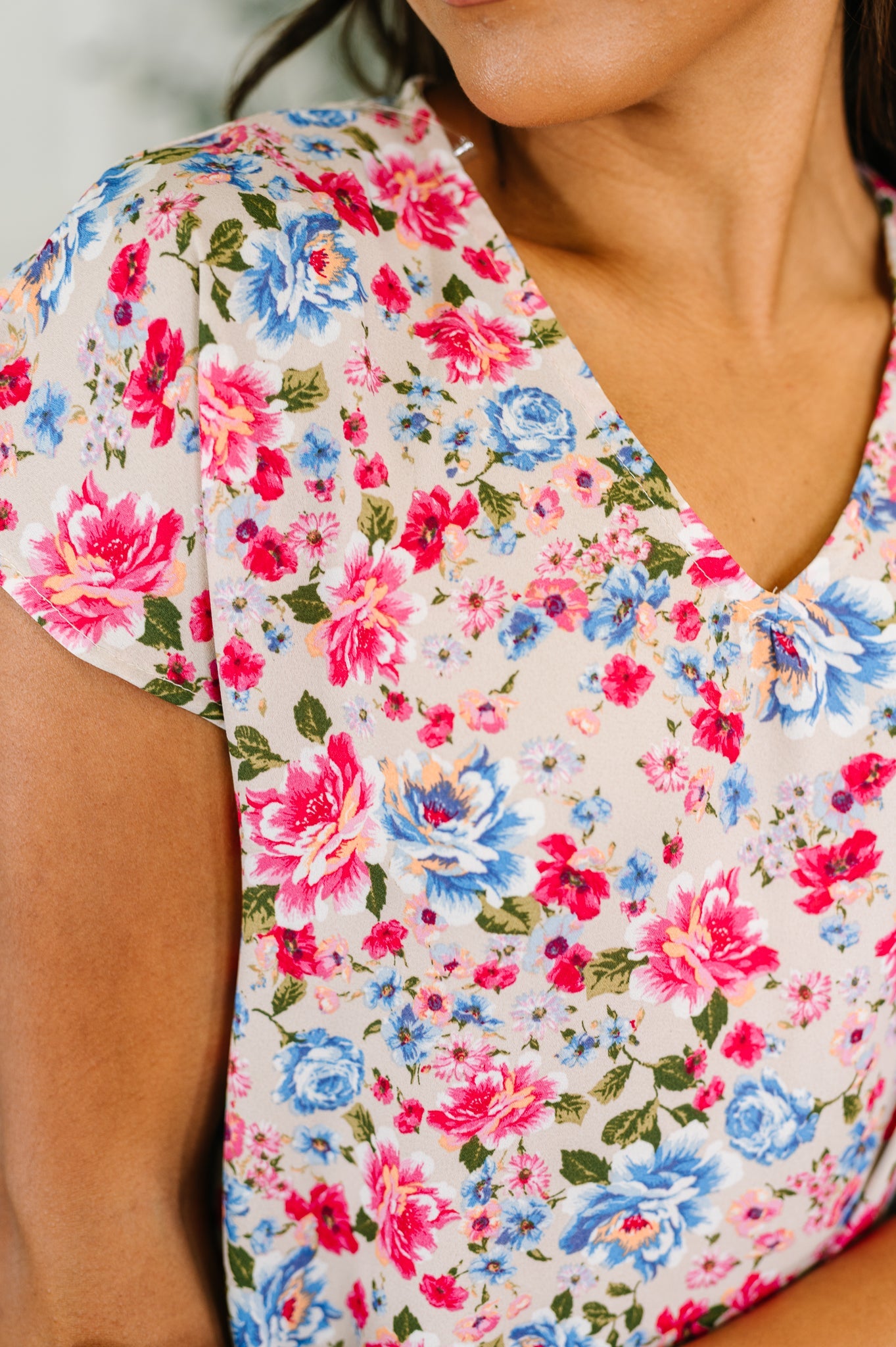 Summer Air Floral Print Blouse