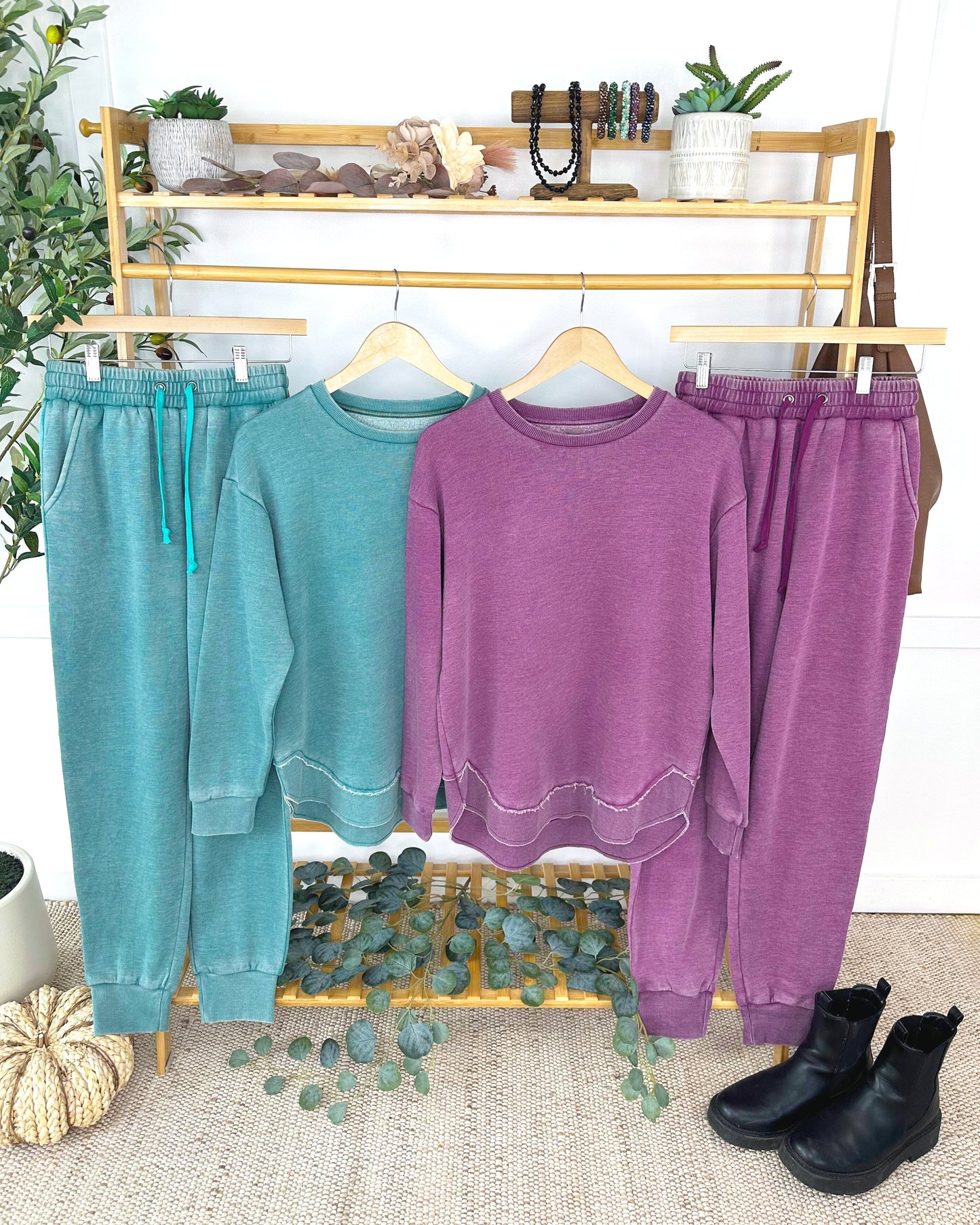 Michelle Mae Vintage Wash Pullover - Teal