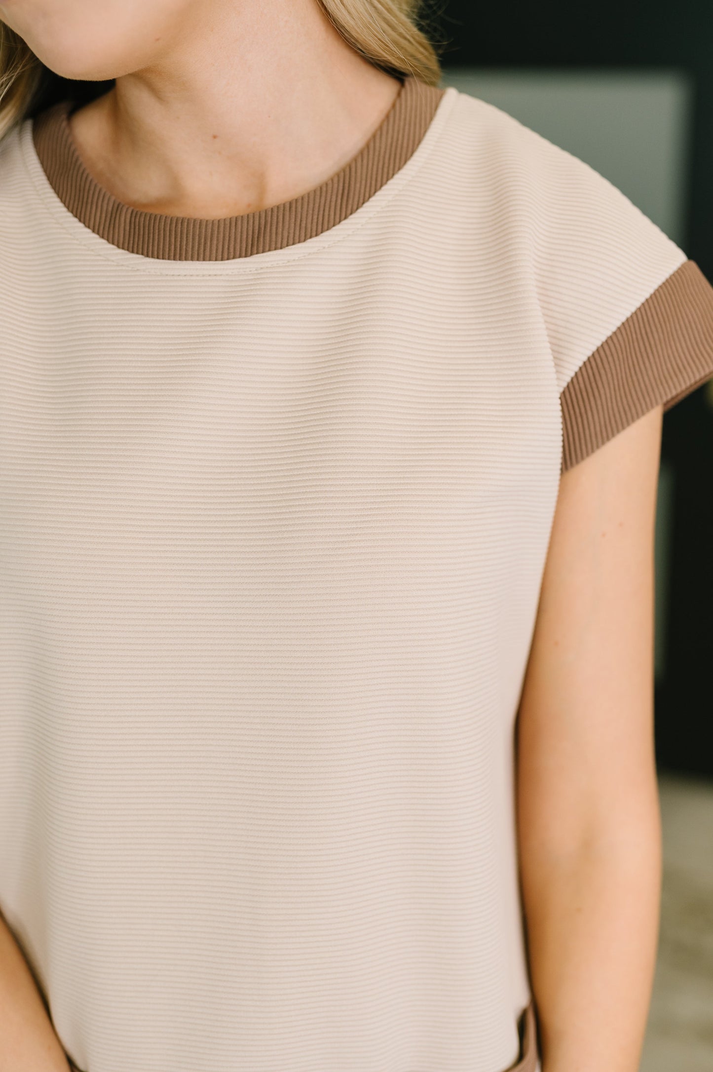 Your Place Or Mine Contrast Detail Mini Dress
