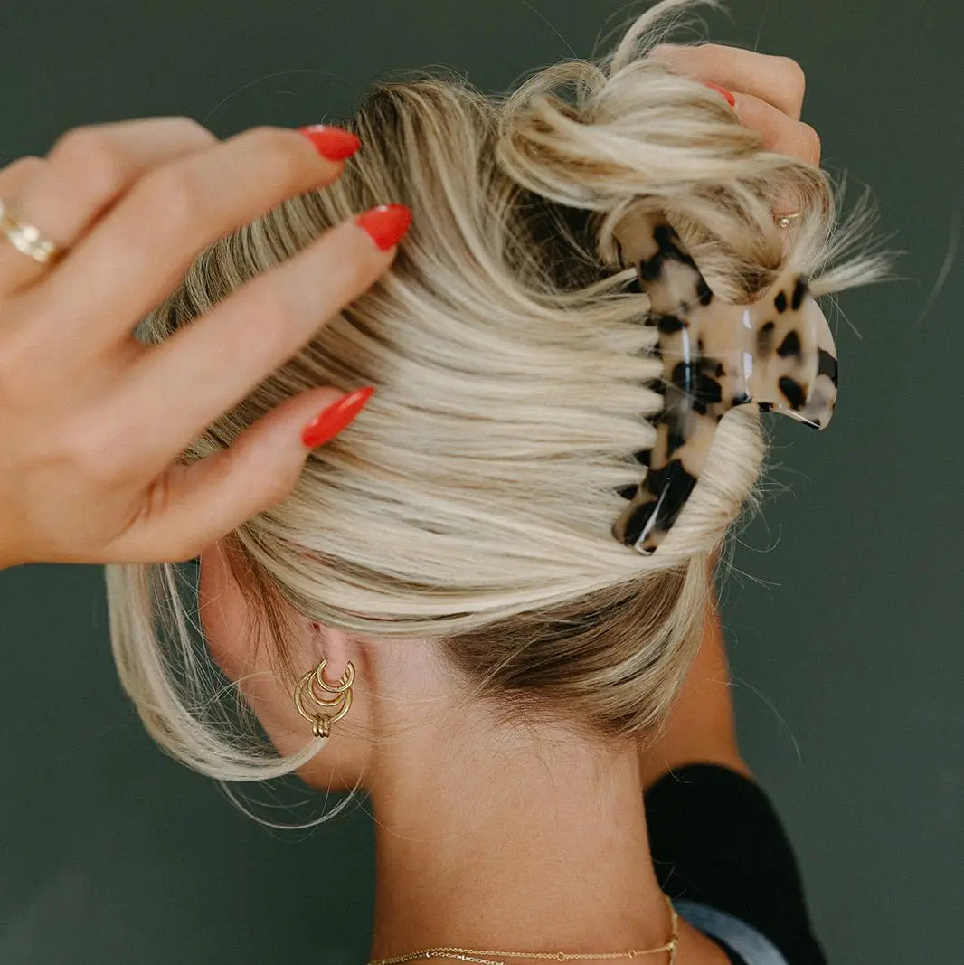 Skinny Tan Tortoise Claw Clip