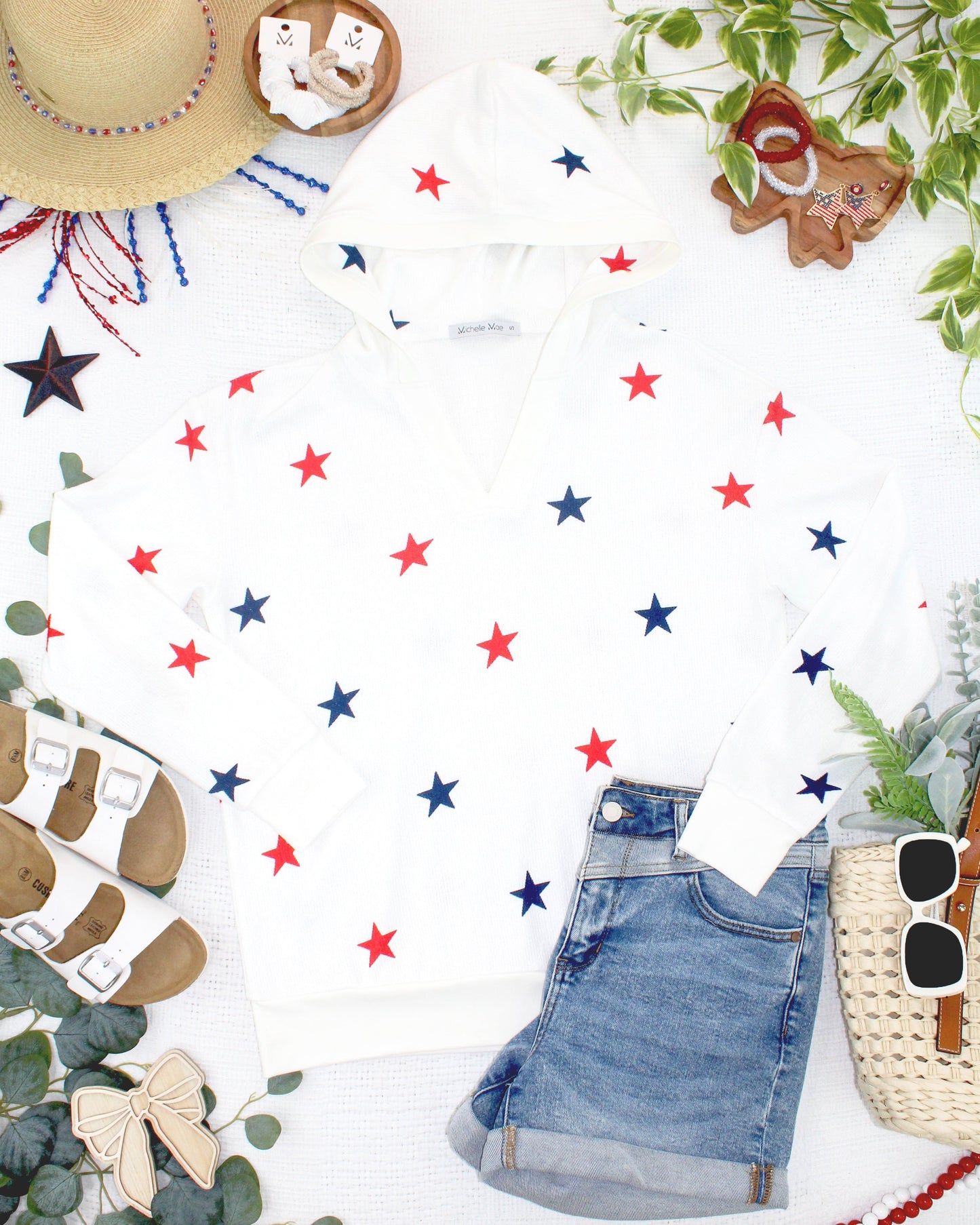 Michelle Mae American Stars Knit Hoodie
