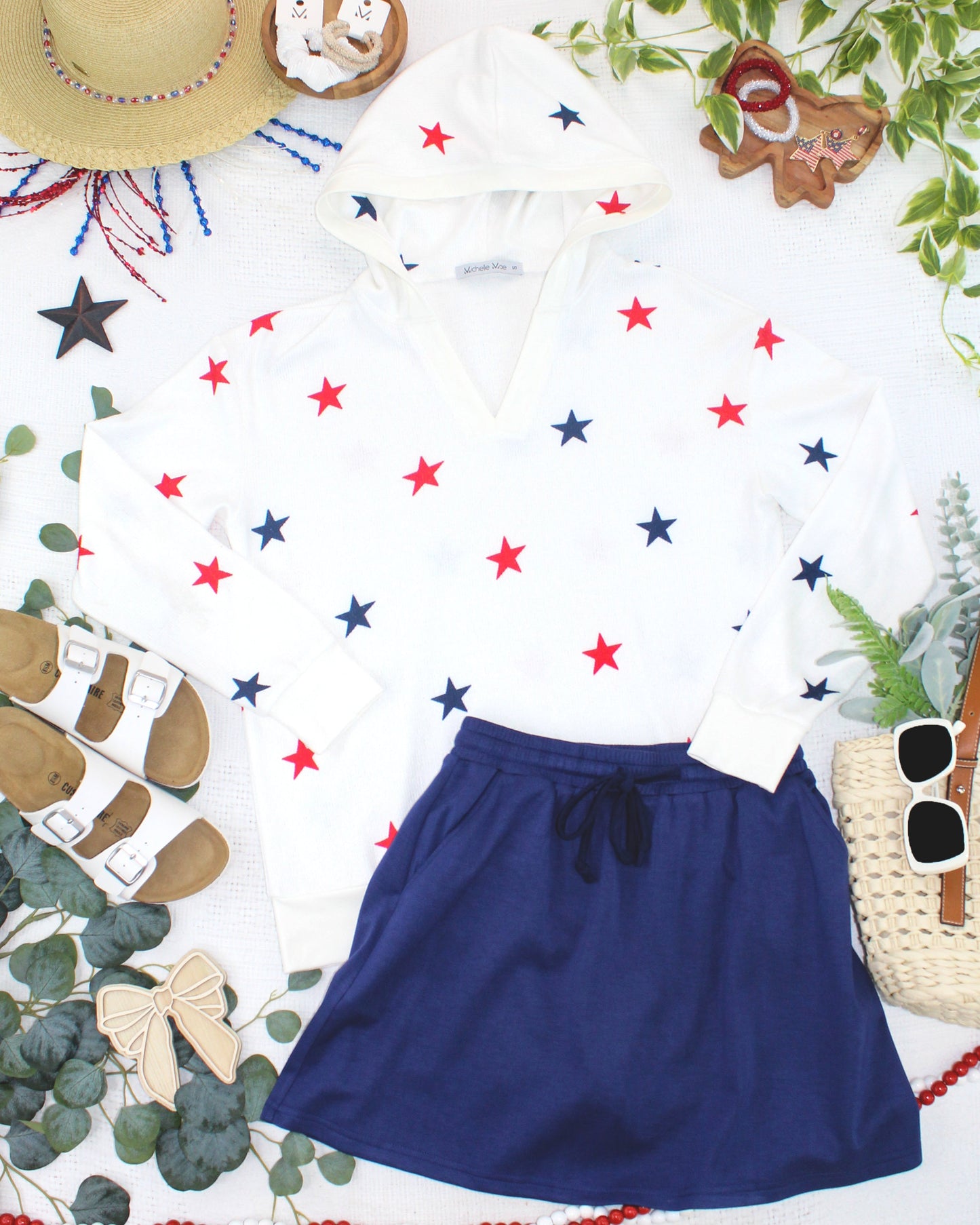 Michelle Mae American Stars Knit Hoodie