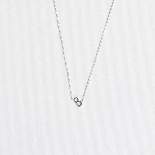 Initial Necklace Silver