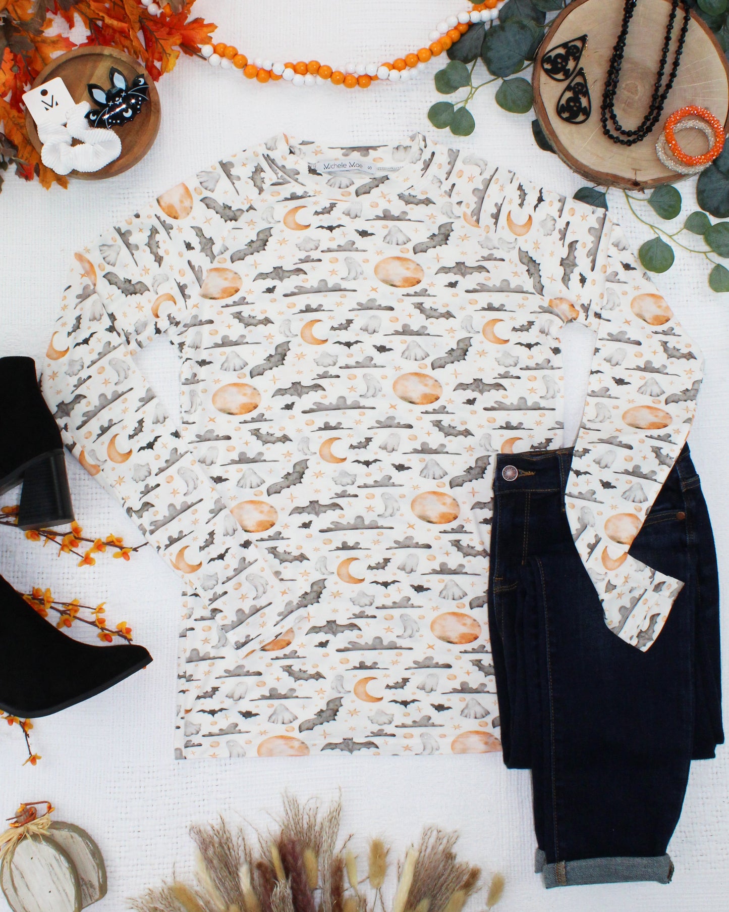 Michelle Blair Long Sleeve Top - Haunted Halloween